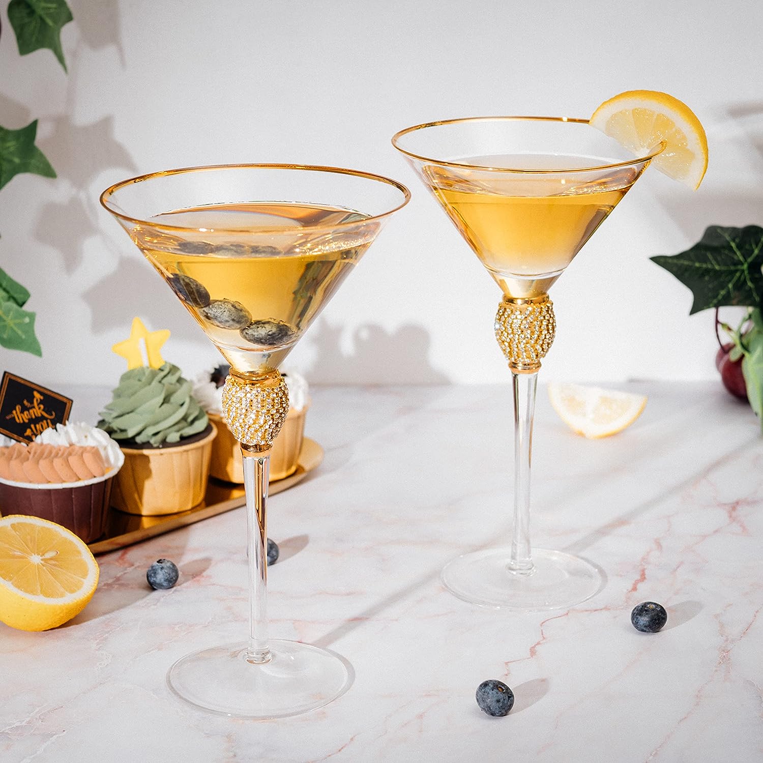 Diamond Collection 2 Piece Stemmed Martini Set - Keen Glass Solutions