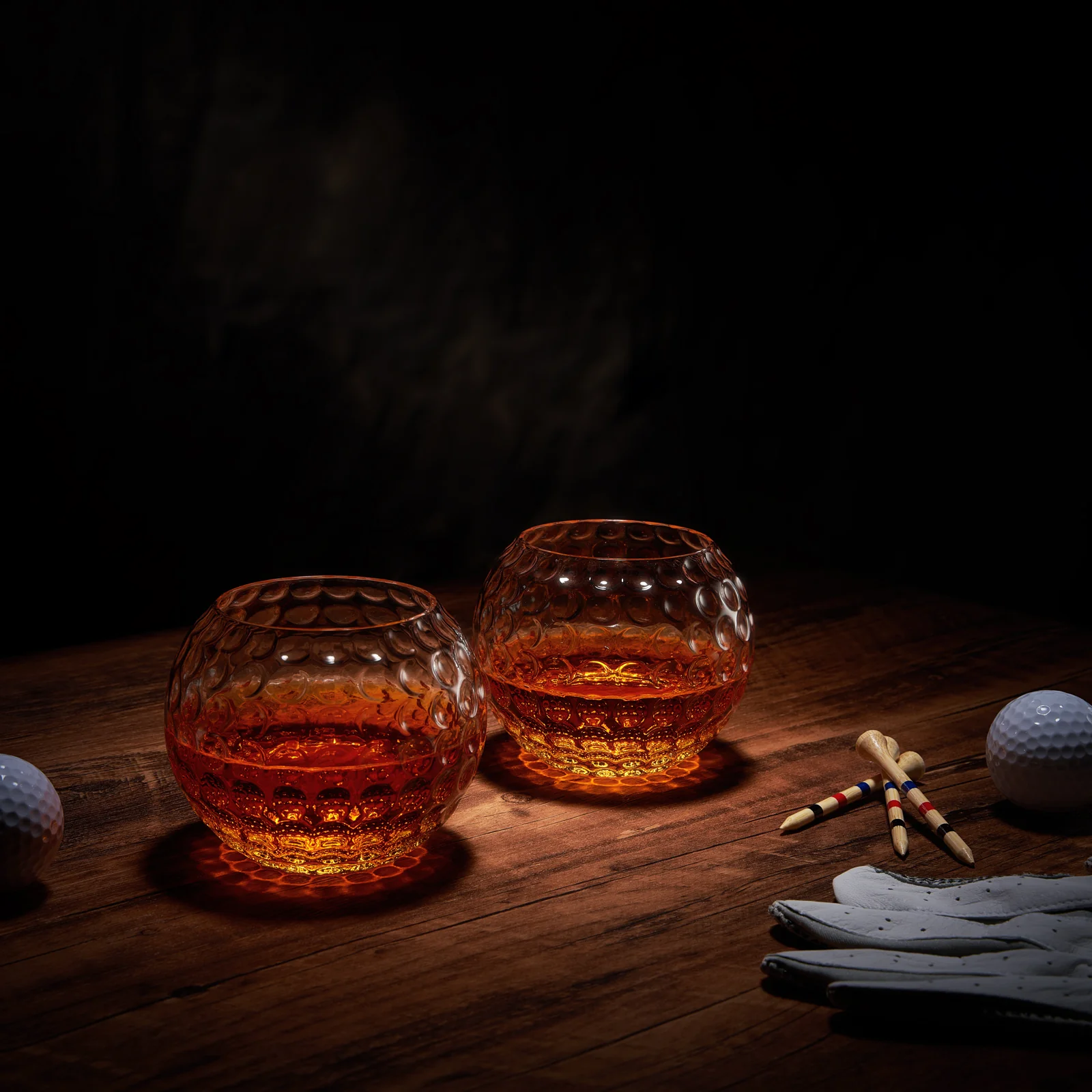 Golf Whiskey Glasses | 15 OZ Golf Ball Shaped - Keen Glass Solutions