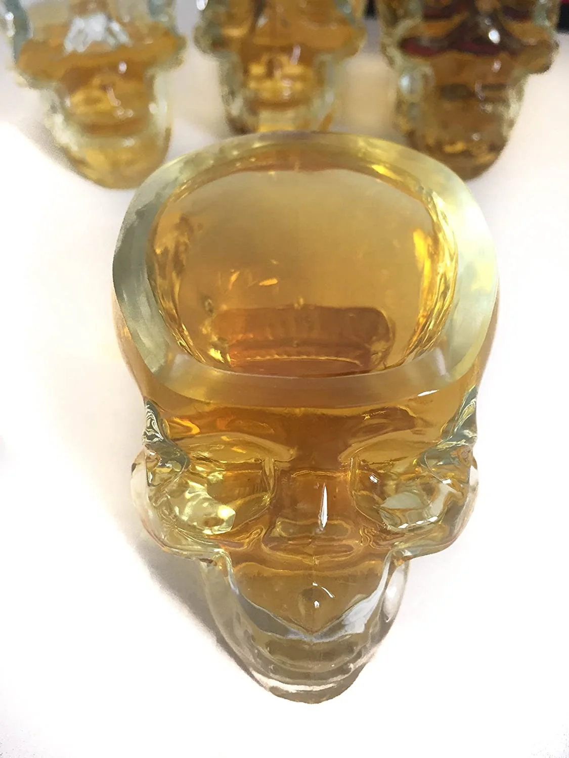 Monkey and Heroes Extra Large Skull Shot Glasses Set of 4 - Keen Glass Solutions