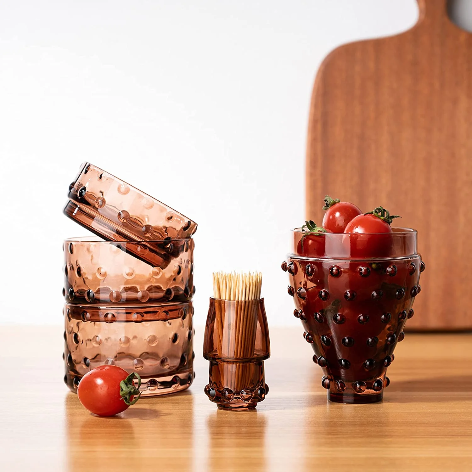 Essential Stacking Bowls & Drinking Glasses, 5 Tier - Keen Glass Solutions