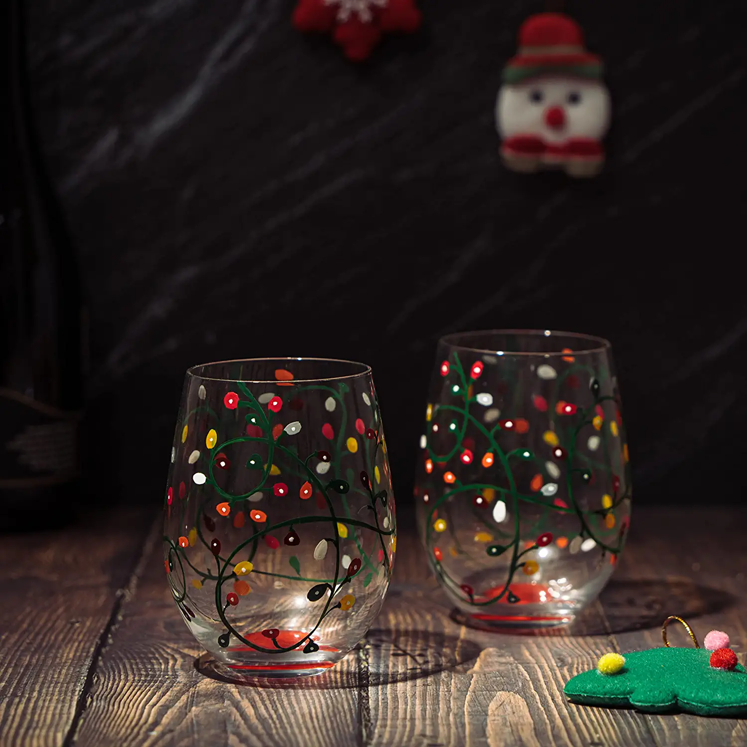 Themed Lights Stemless Wine & Water Glasses - Keen Glass Solutions