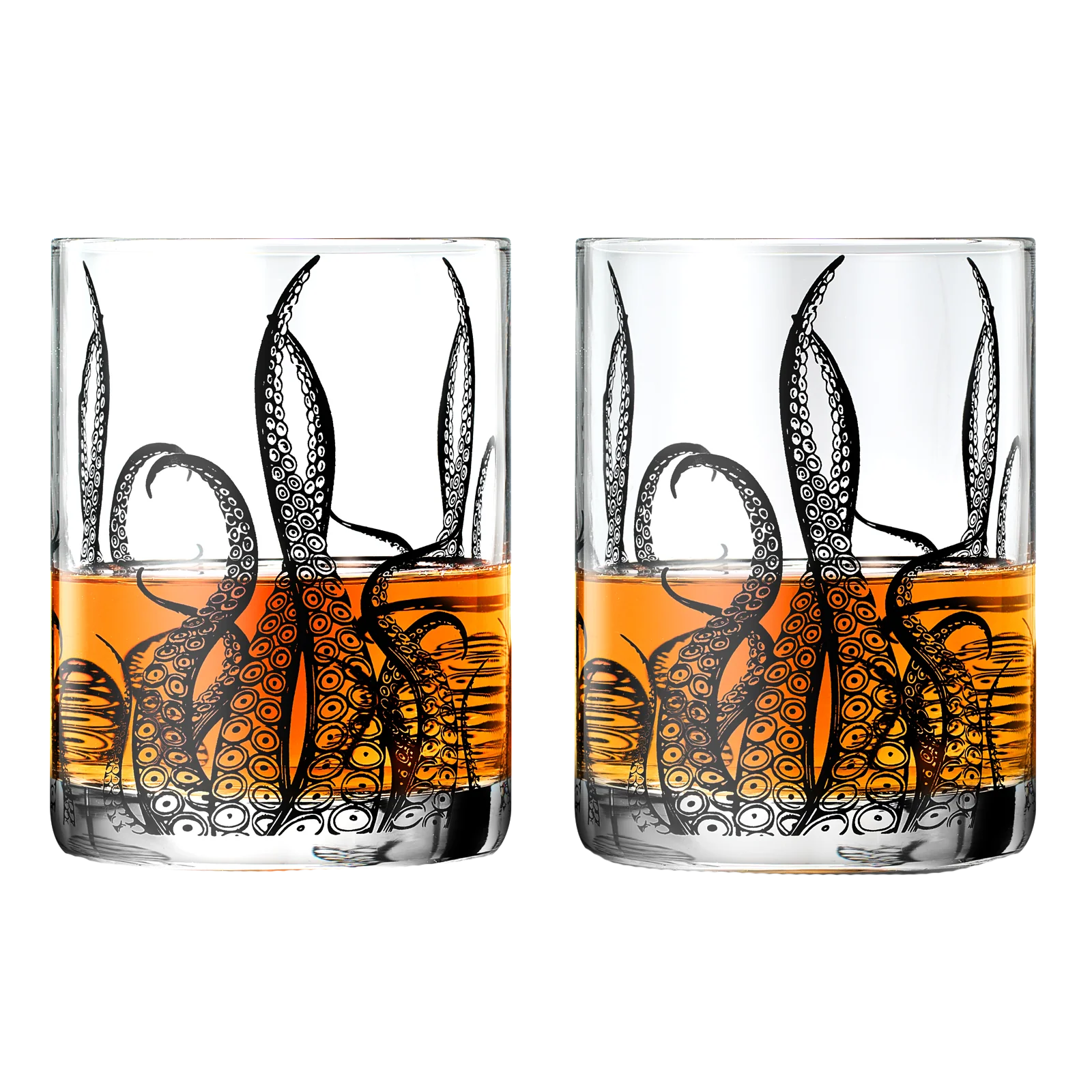 Octopus Tentacle Whiskey Glassware | Set of 2 | 9 OZ - Keen Glass Solutions