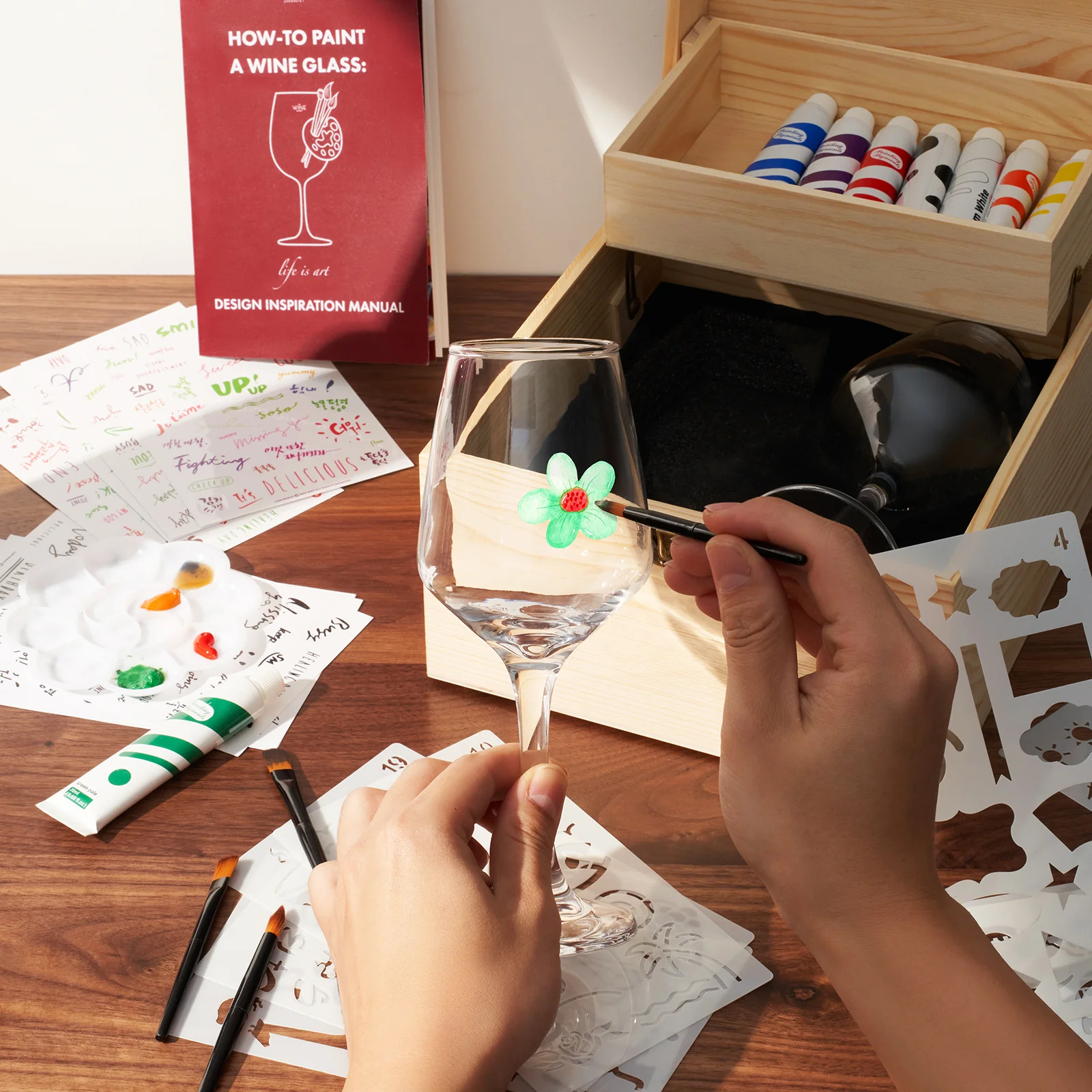 Wine Glass Painting Gift Set - Do it Yourself! - Wine Lover Gift - Keen Glass Solutions