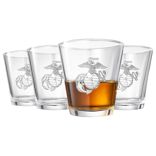 Marine Whiskey & Wine Glasses Set of 4 - Keen Glass Solutions