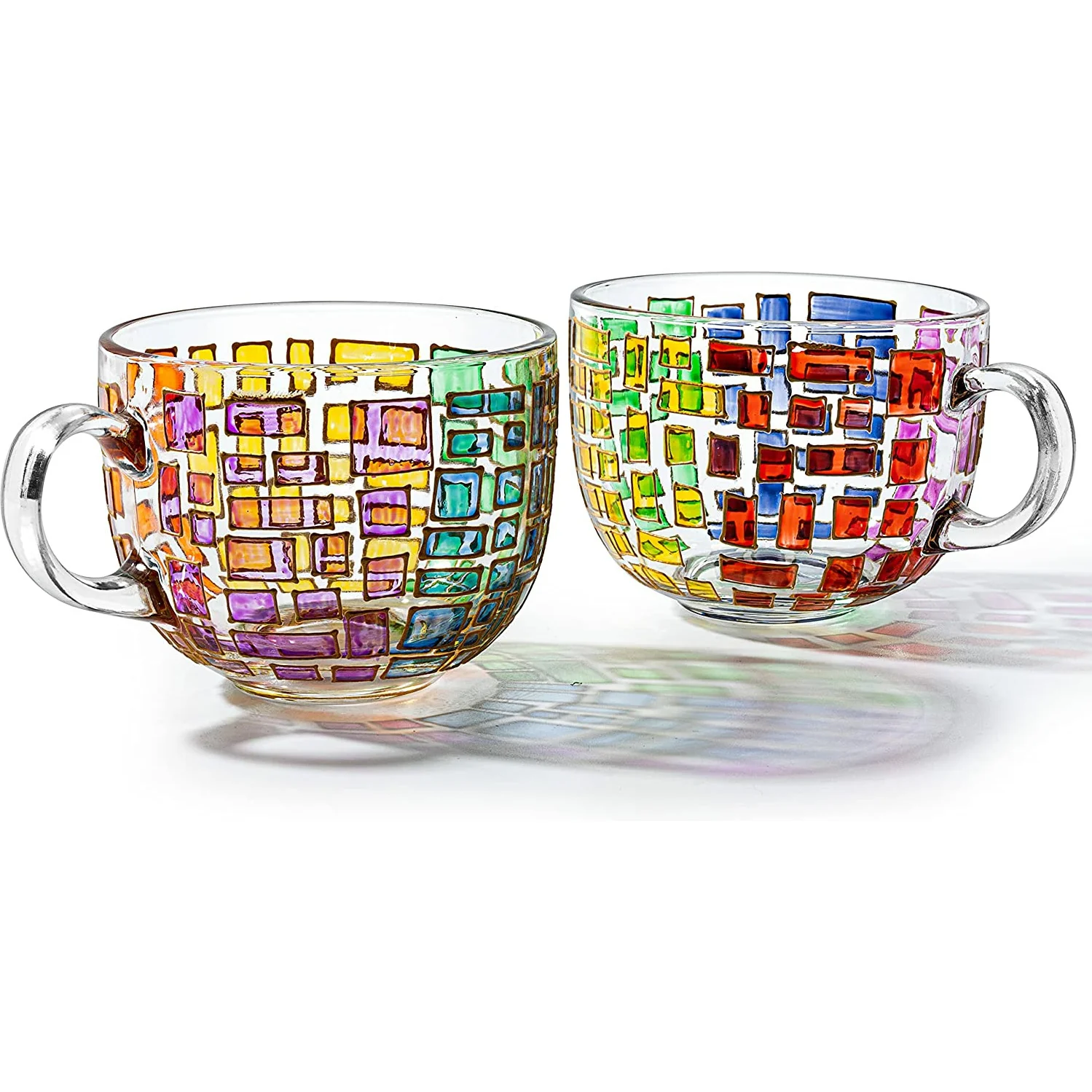 Renaissance Stained Glass Windows Mugs, Set of 2 - Keen Glass Solutions
