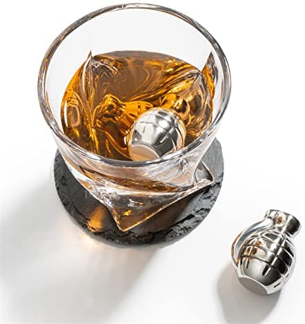 Whiskey Gift Box Set Grenade Whiskey Chillers - Keen Glass Solutions