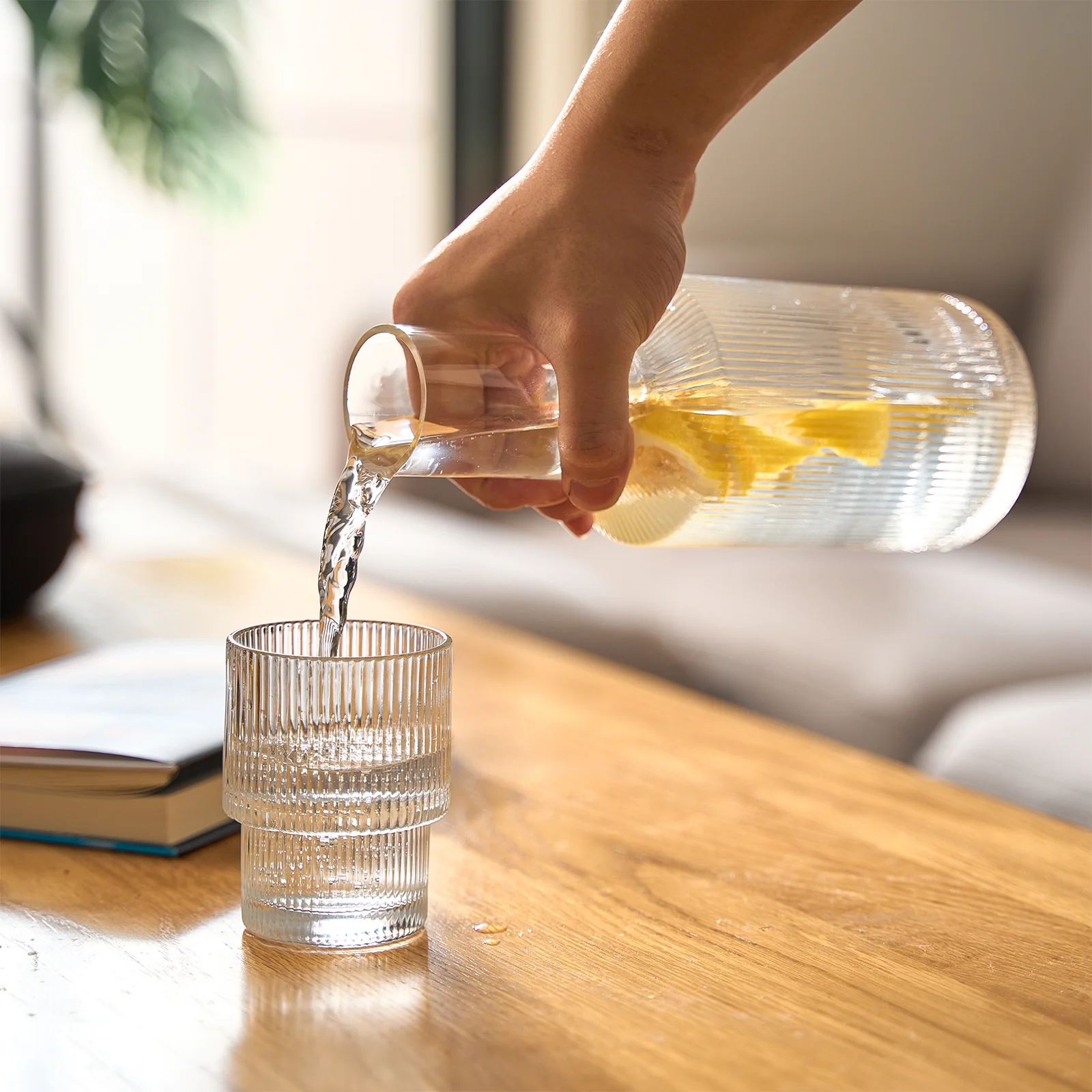 Bedside Water Carafe & Tumbler Set | 2-Piece Set | 900 ML - Keen Glass Solutions