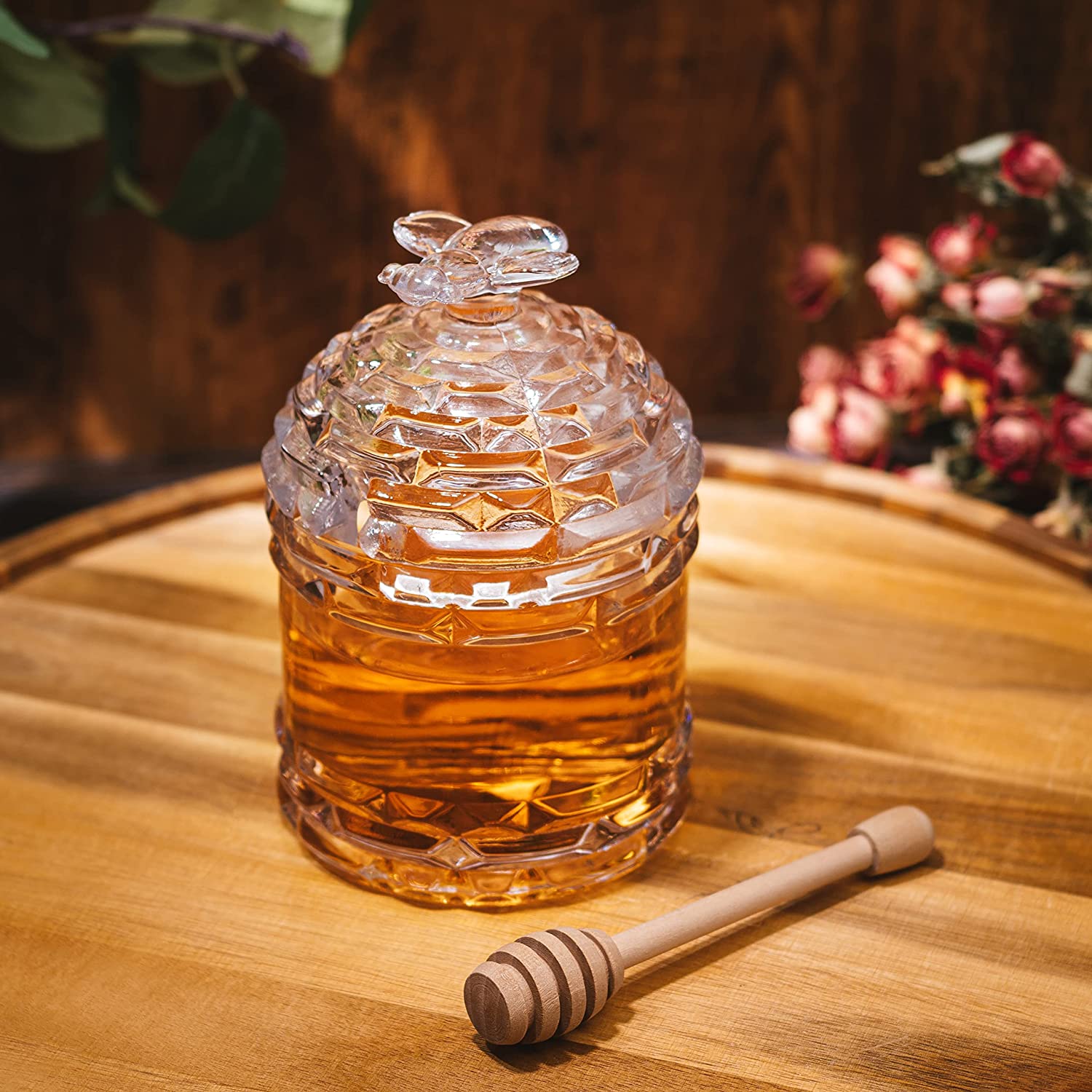 Crystal Bee Honey Dish Jar, Gift 6