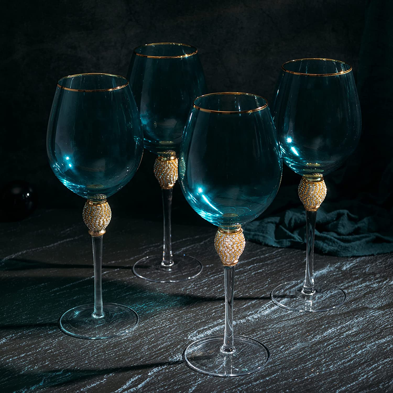 Large Diamond Wine Glasses, 10
