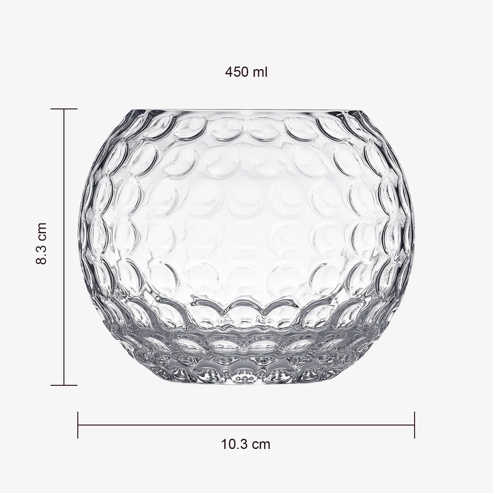 Golf Whiskey Glasses | 15 OZ Golf Ball Shaped - Keen Glass Solutions