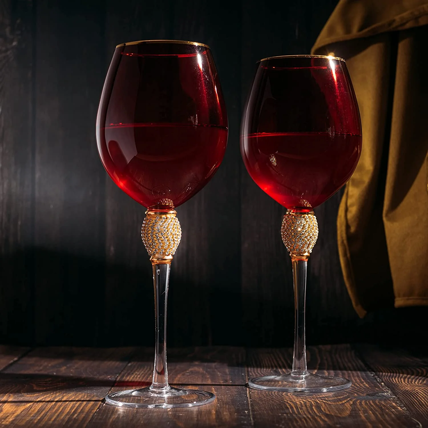 Large Diamond Wine Glasses, 10