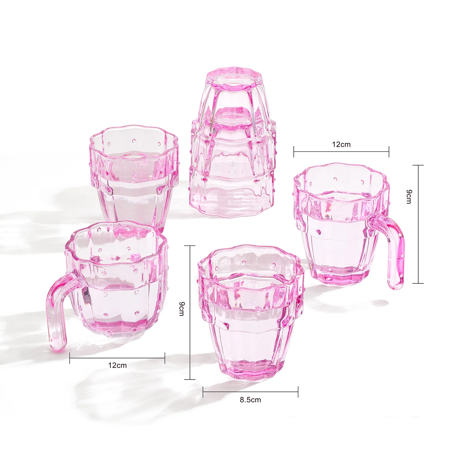 Cactus Stackable Glasses, Stacktus Gifts, Set of 6-10 oz - Keen Glass Solutions