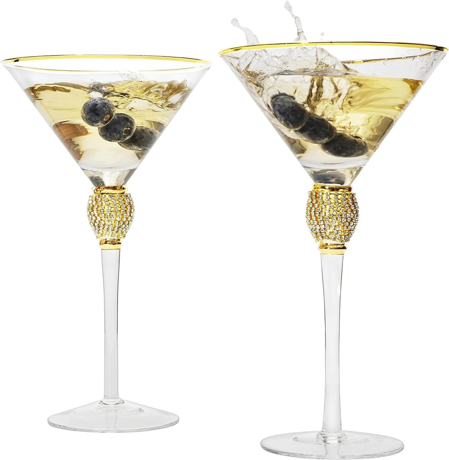 Diamond Collection 2 Piece Stemmed Martini Set - Keen Glass Solutions