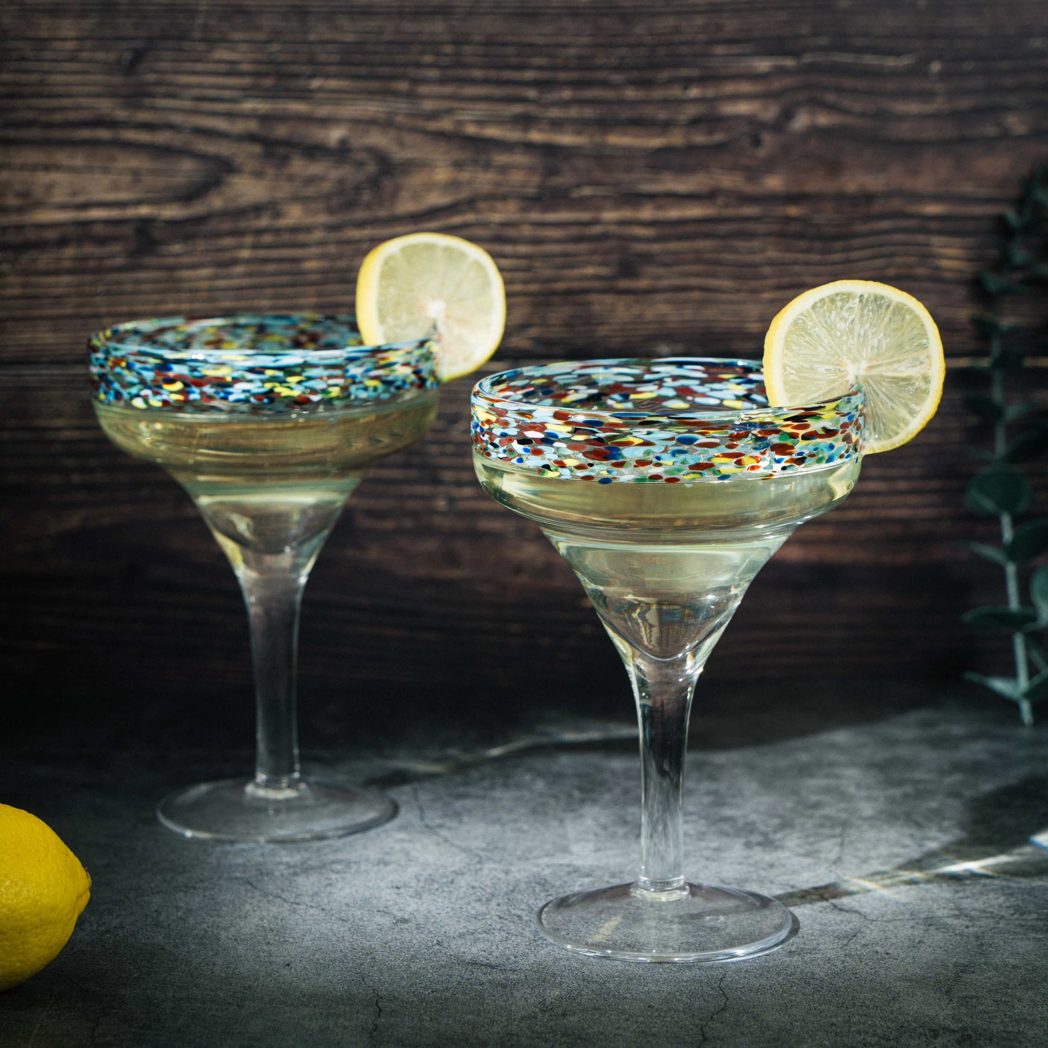 Mexican Margarita Hand Blown Glass - Set of 4 - Large 16oz - Keen Glass Solutions