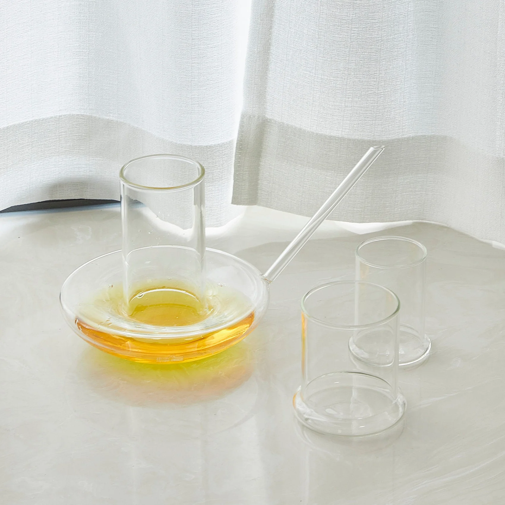 Genie Lamp Stackable Water Carafe & Glasses Set - 1000 ML - Keen Glass Solutions