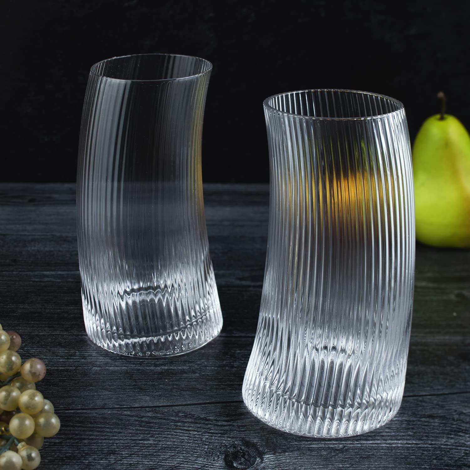 Set of 2 Curvy Cocktail Glasses 8oz - Keen Glass Solutions