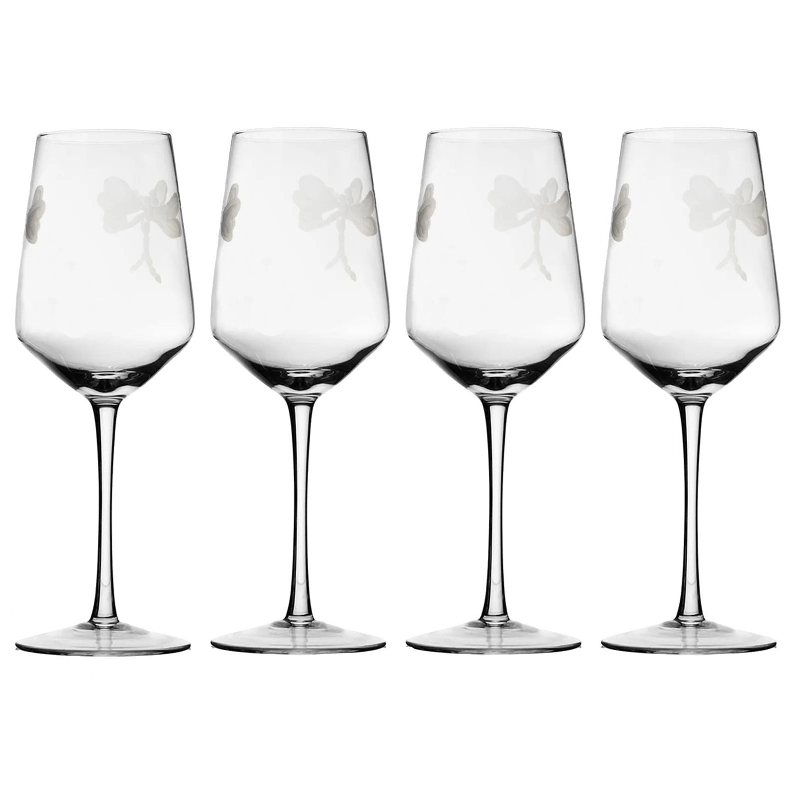 Stemmed Dragonfly Wine Glasses For White and Red Wine - Keen Glass Solutions