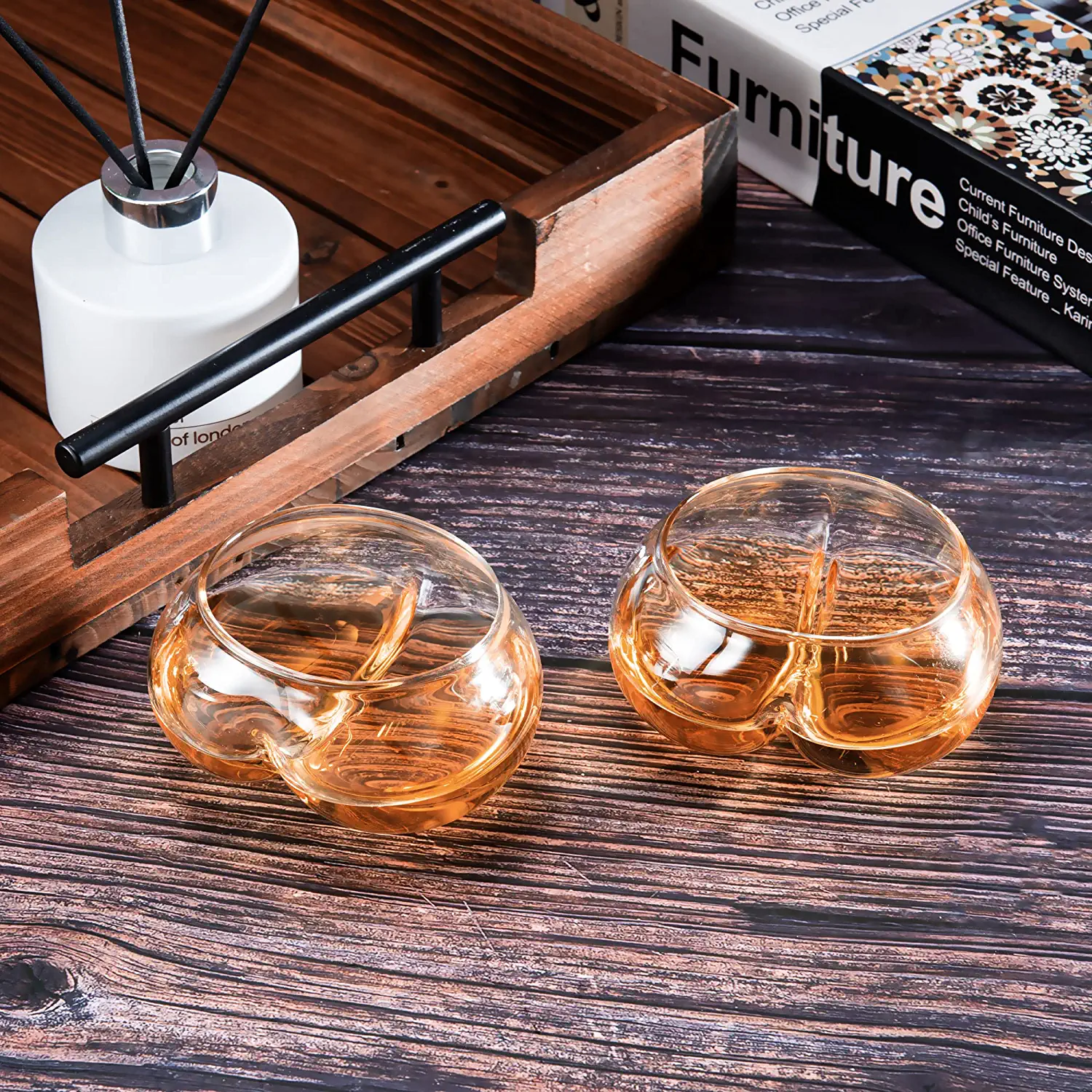 Deez Nuts Drinking Wine & Whiskey Glasses - 2 Set - Keen Glass Solutions