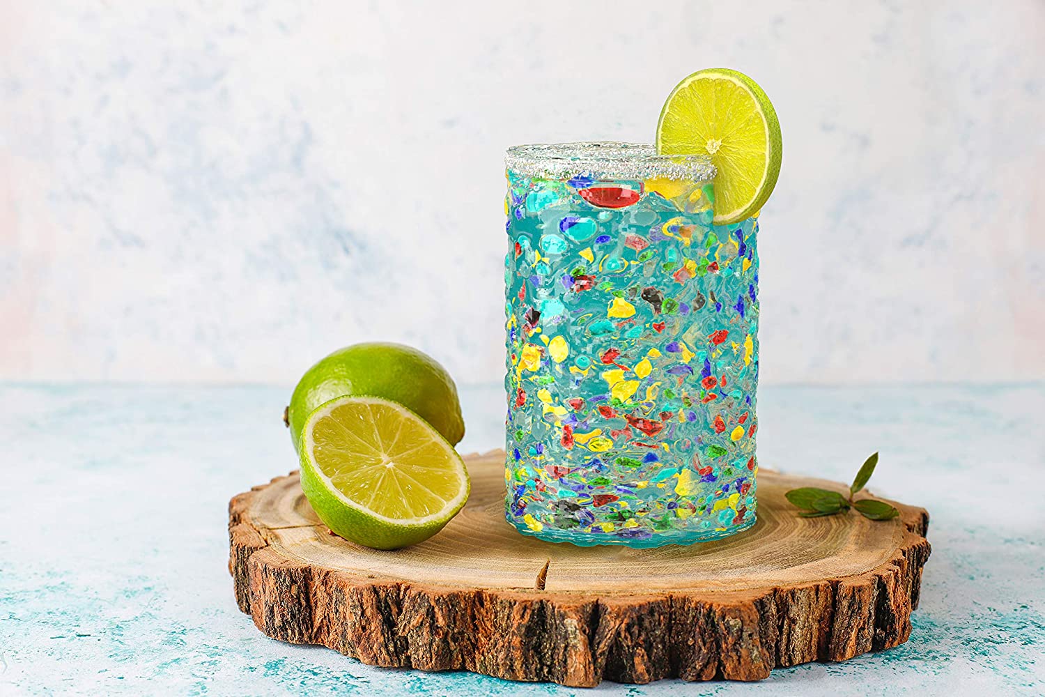 Hand Blown Mexican Drinking Glasses – Set of 6 (Confetti) - Keen Glass Solutions