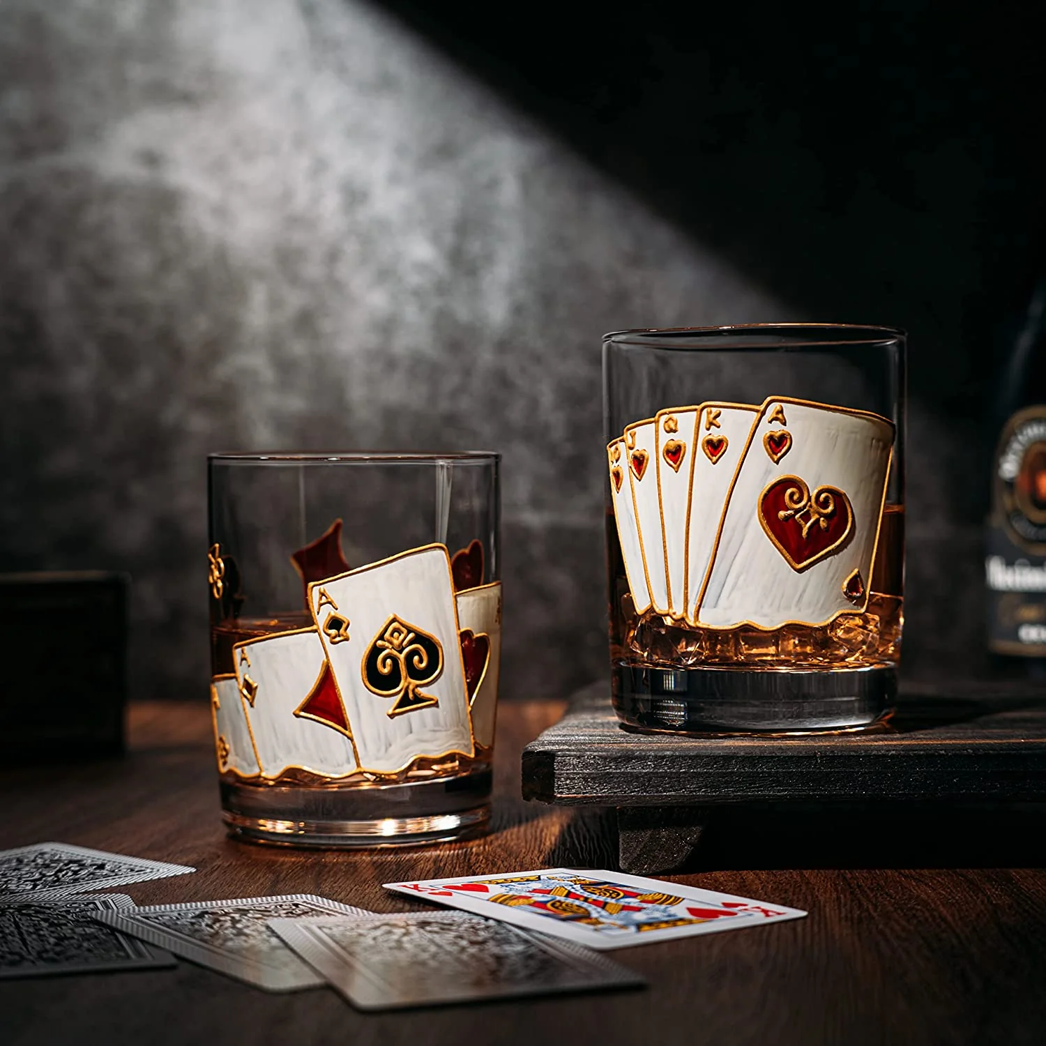 Playing Cards Drinking Glasses - Set of 2 - Keen Glass Solutions