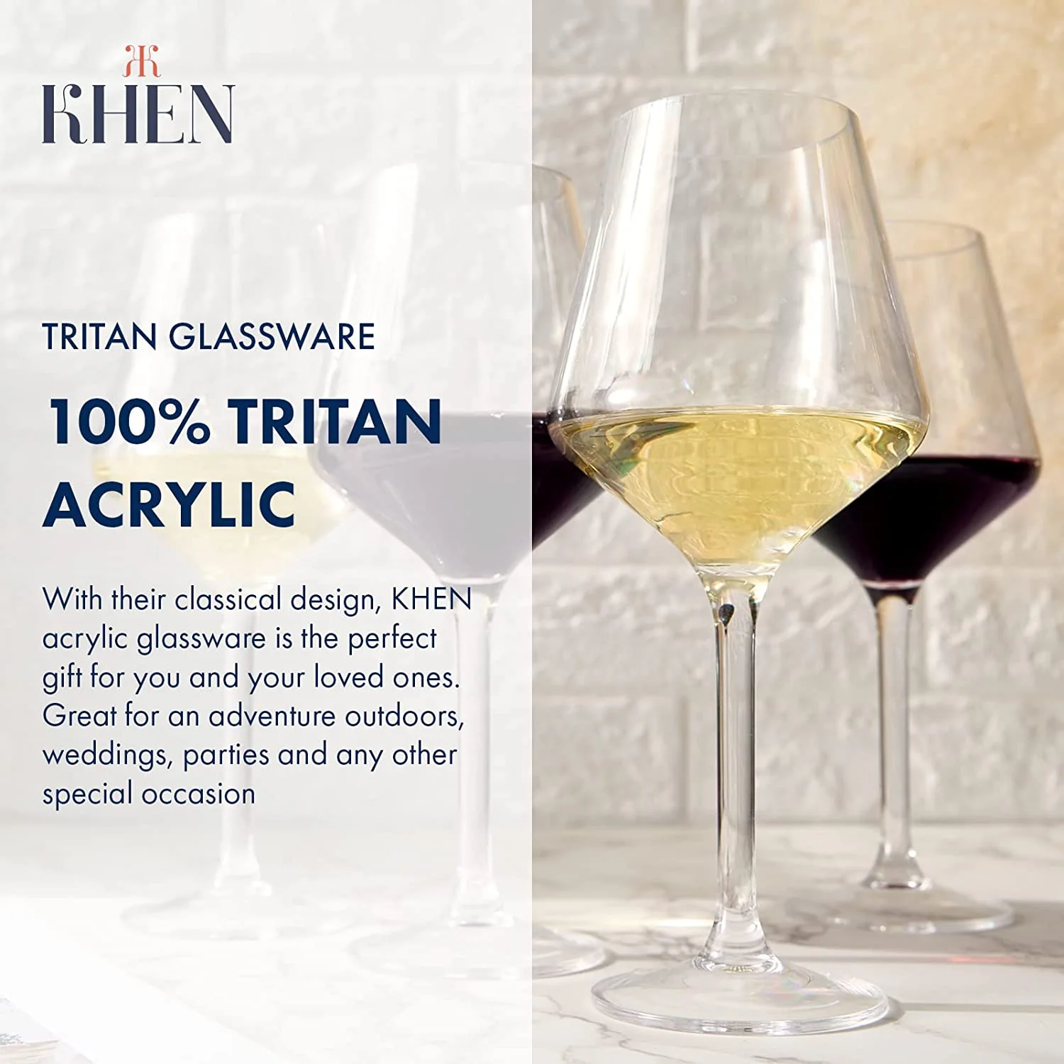 European Style Unbreakable Stemmed Crystal Wine Glasses, | Set of 4 - Keen Glass Solutions