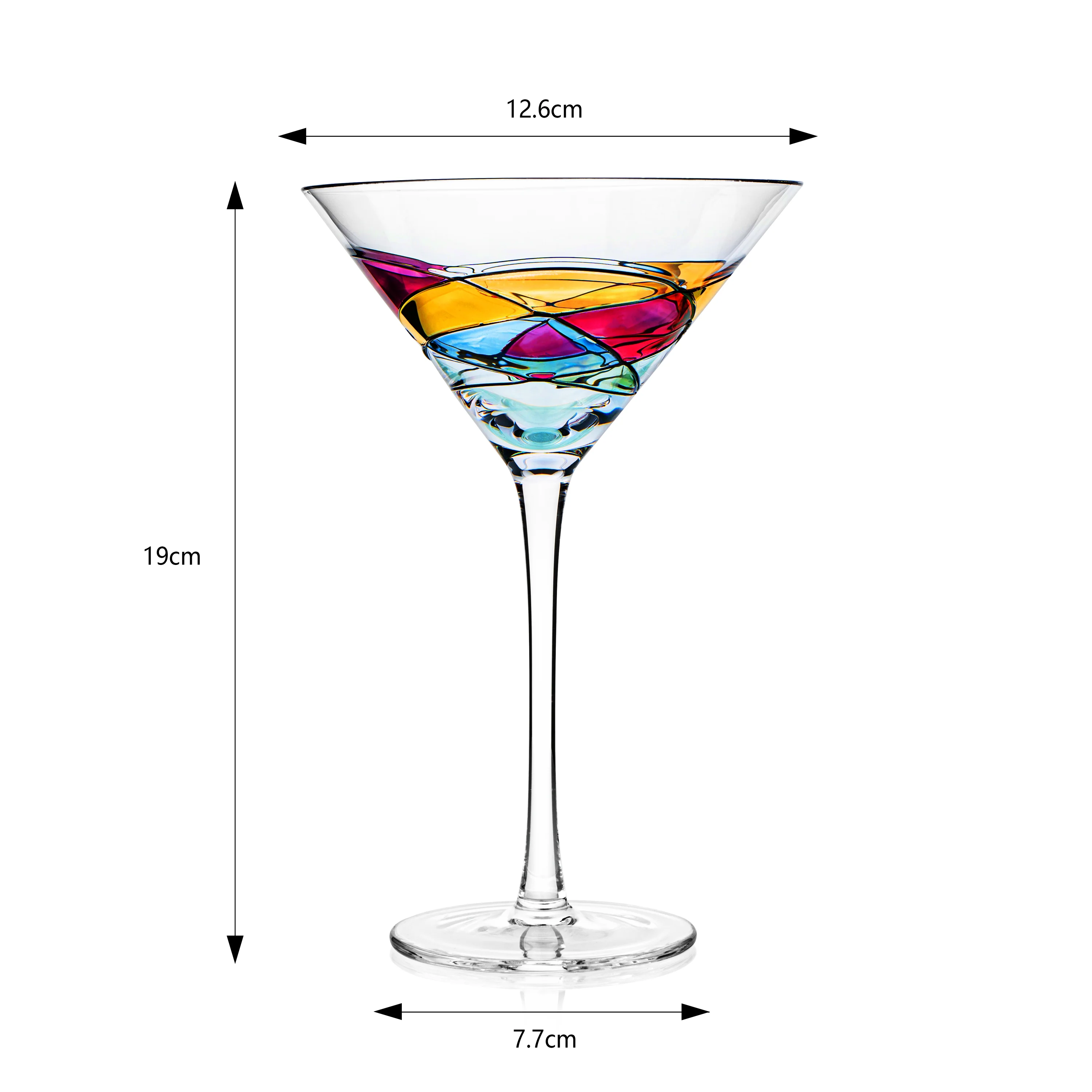 The Wine Savant Artisanal Hand Painted Stemless (Martini) - Keen Glass Solutions