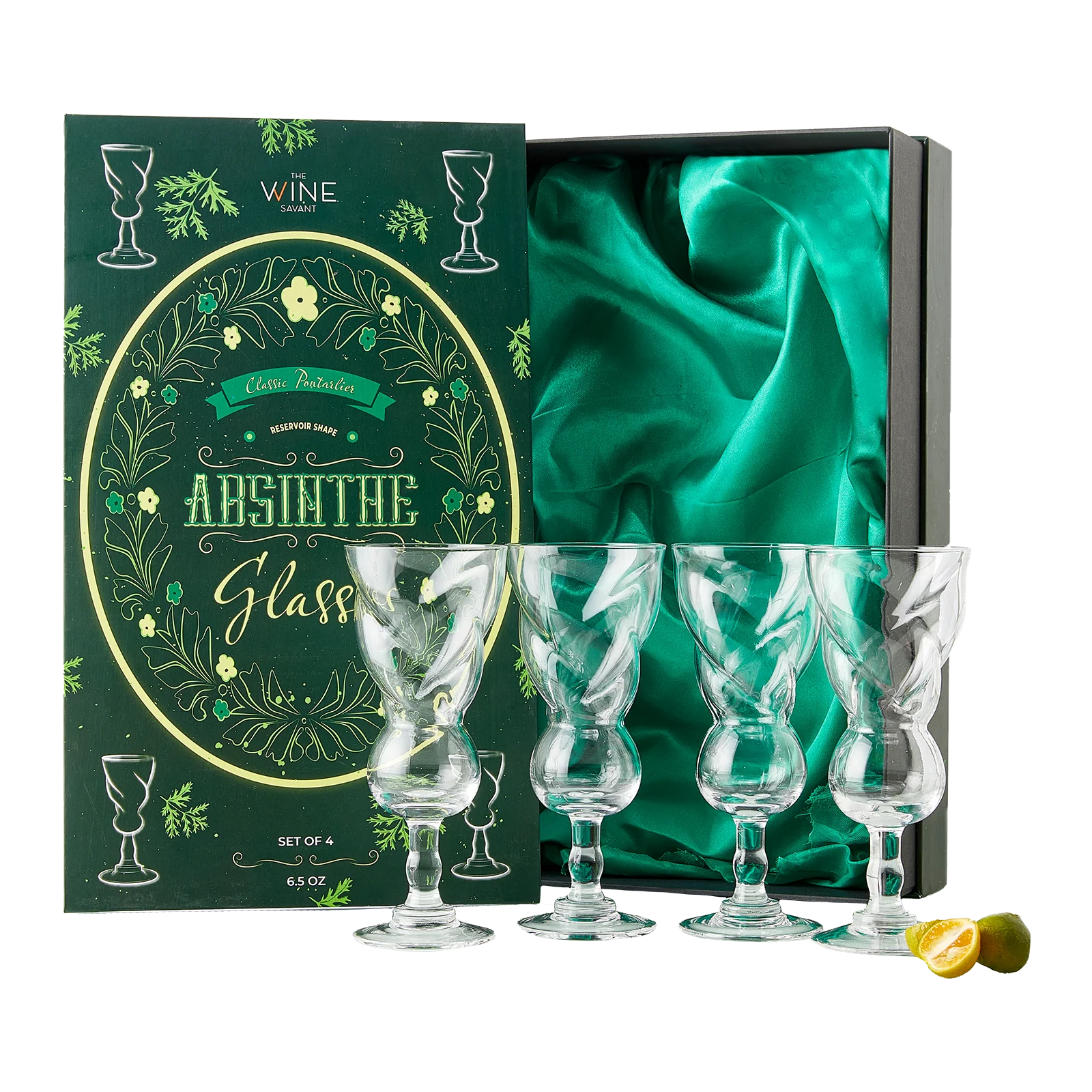Vintage Crystal Absinthe Glasses | Set of 4 | 6.5 oz - Keen Glass Solutions