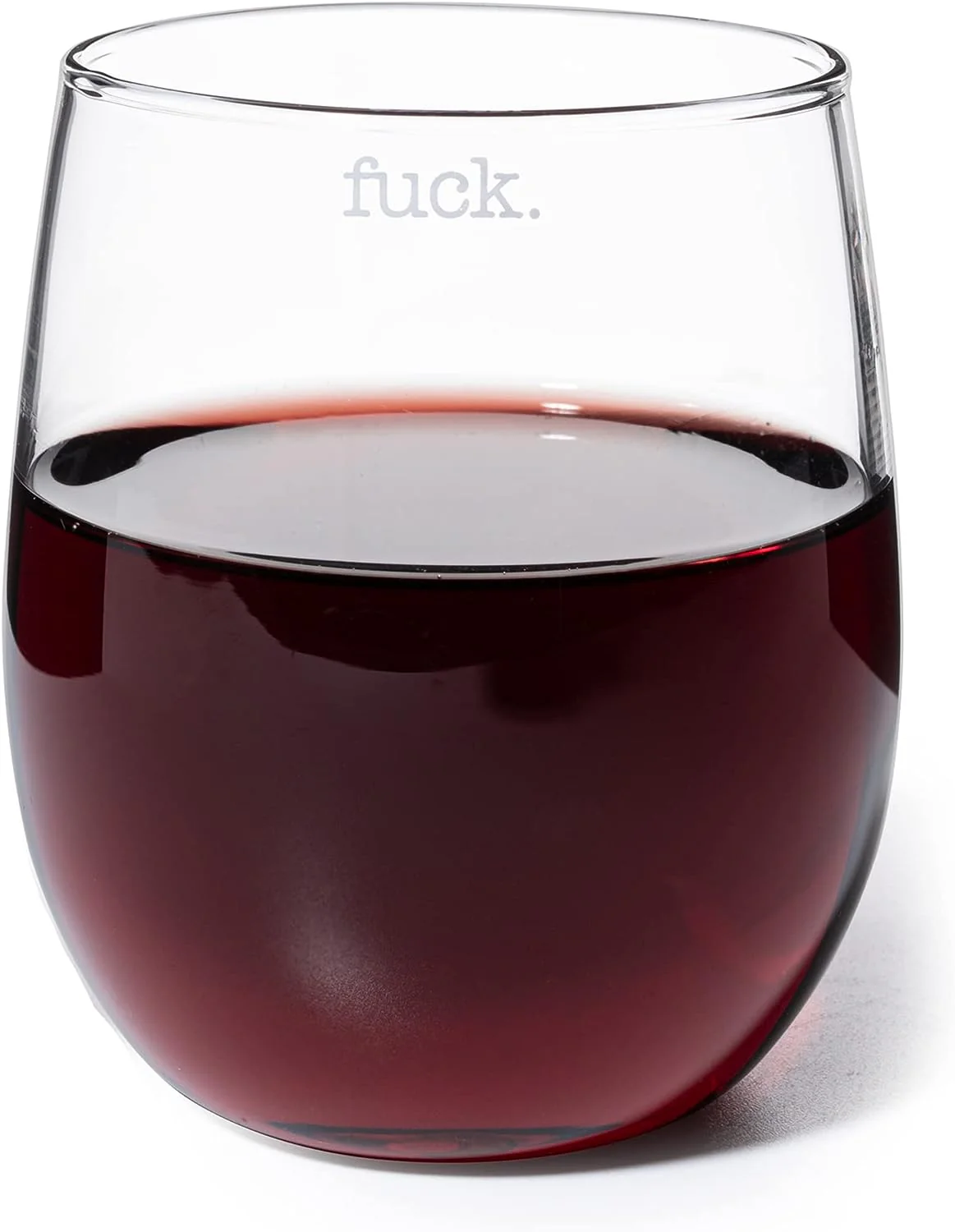 F*CK Wine Glass Single Set, Large 11 oz Glasses (Stemless) - Keen Glass Solutions