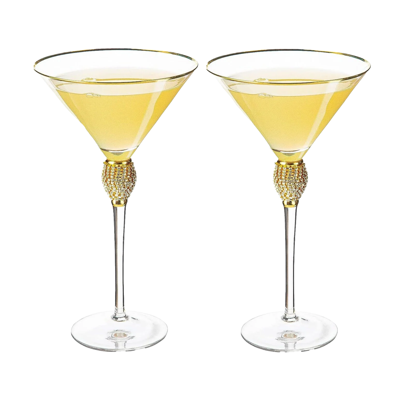 Diamond Collection 2 Piece Stemmed Martini Set - Keen Glass Solutions