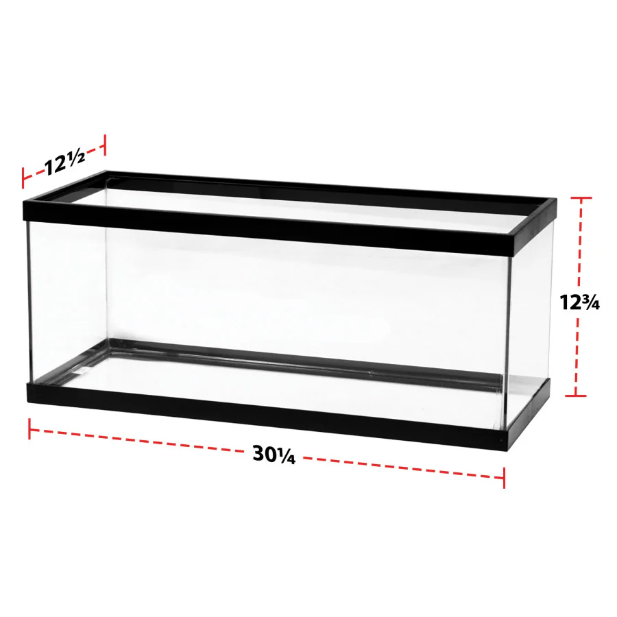 Aqueon 20 gal Long Black Tank 30 x 12 x 12