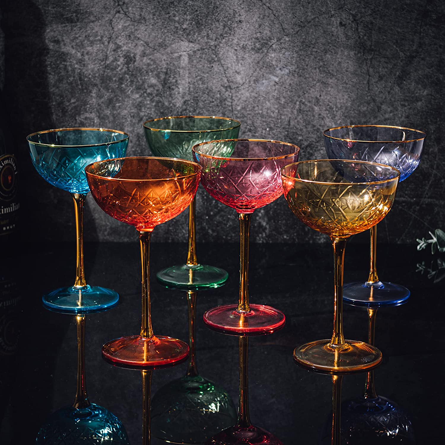 Vintage Art Deco Coupe for Champagne | Set of 6 | 7 oz - Keen Glass Solutions
