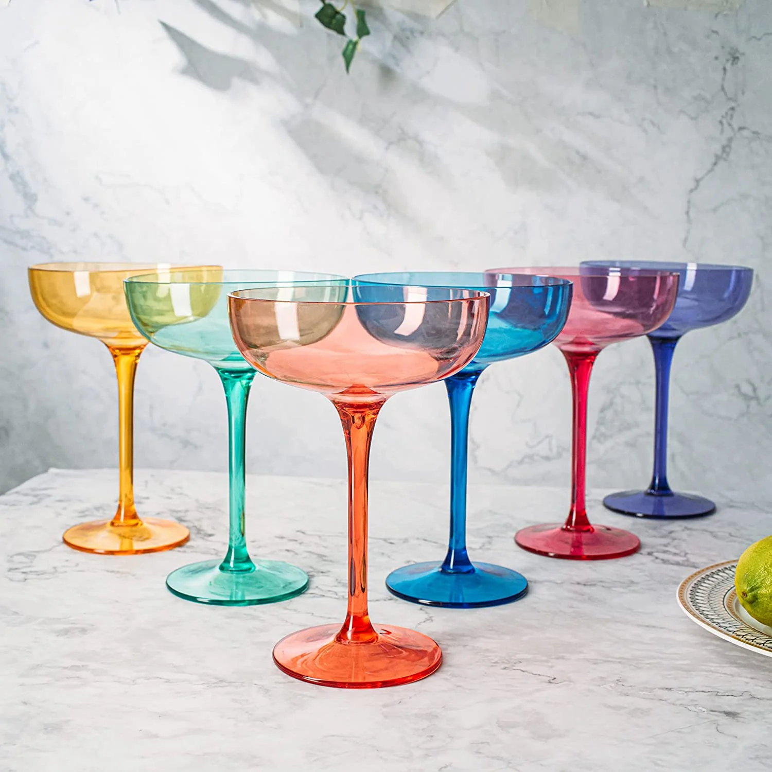 European Style Margarita & Martini Crystal Acrylic Glasses - Keen Glass Solutions