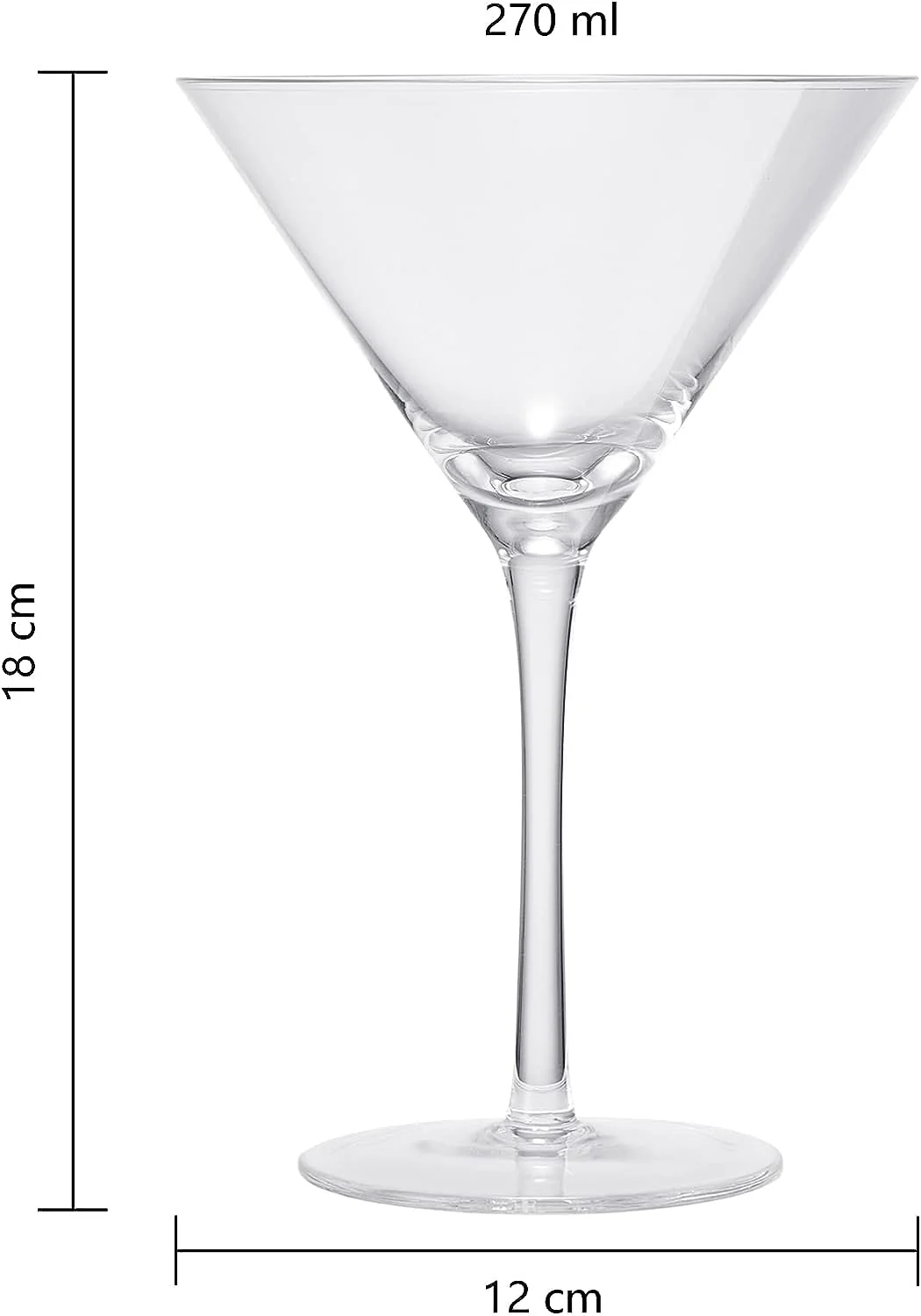 Crystal Martini Glass Set of 4 | 10oz - Keen Glass Solutions