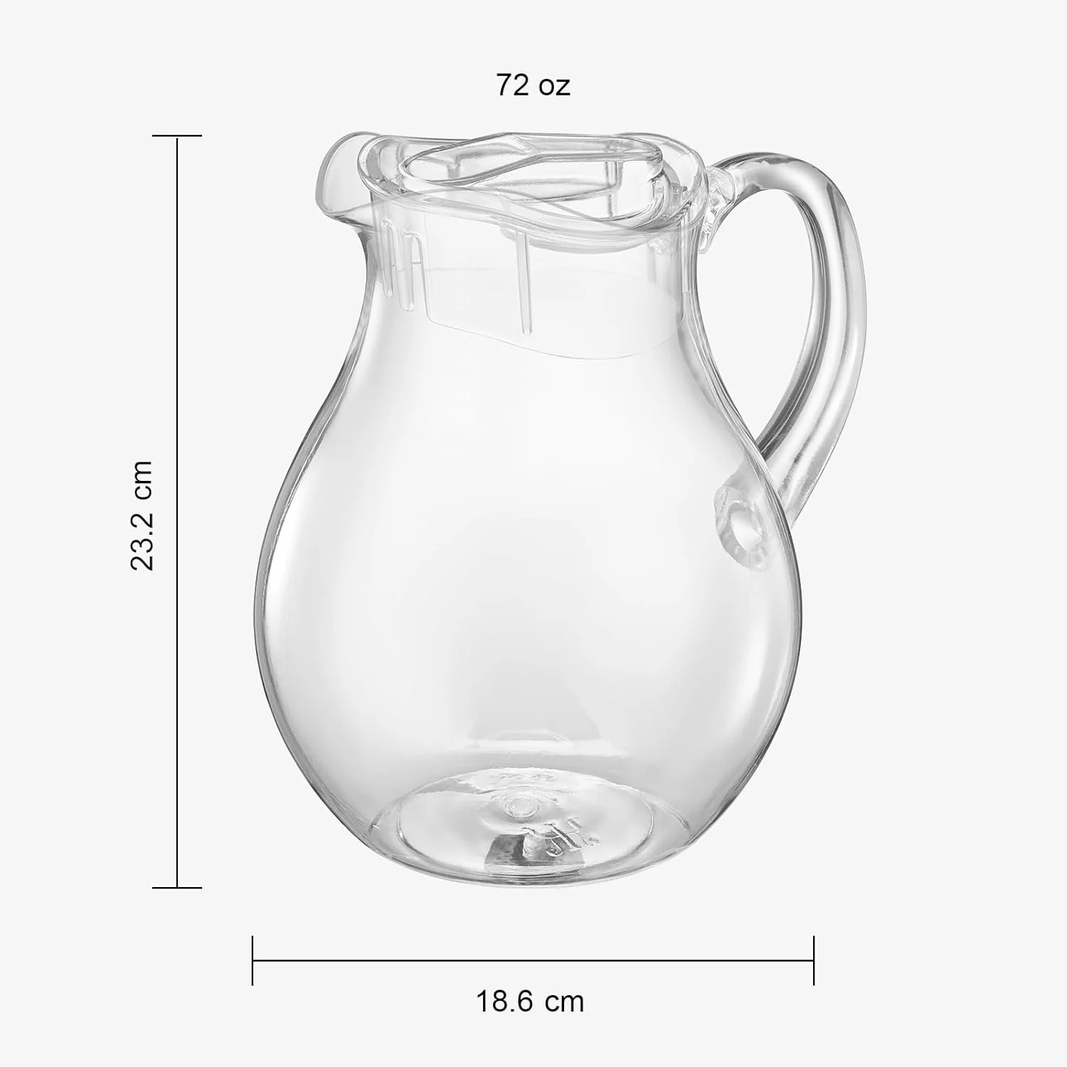Unbreakable Acrylic Beverage Pitcher with Lid (72 oz) - Keen Glass Solutions