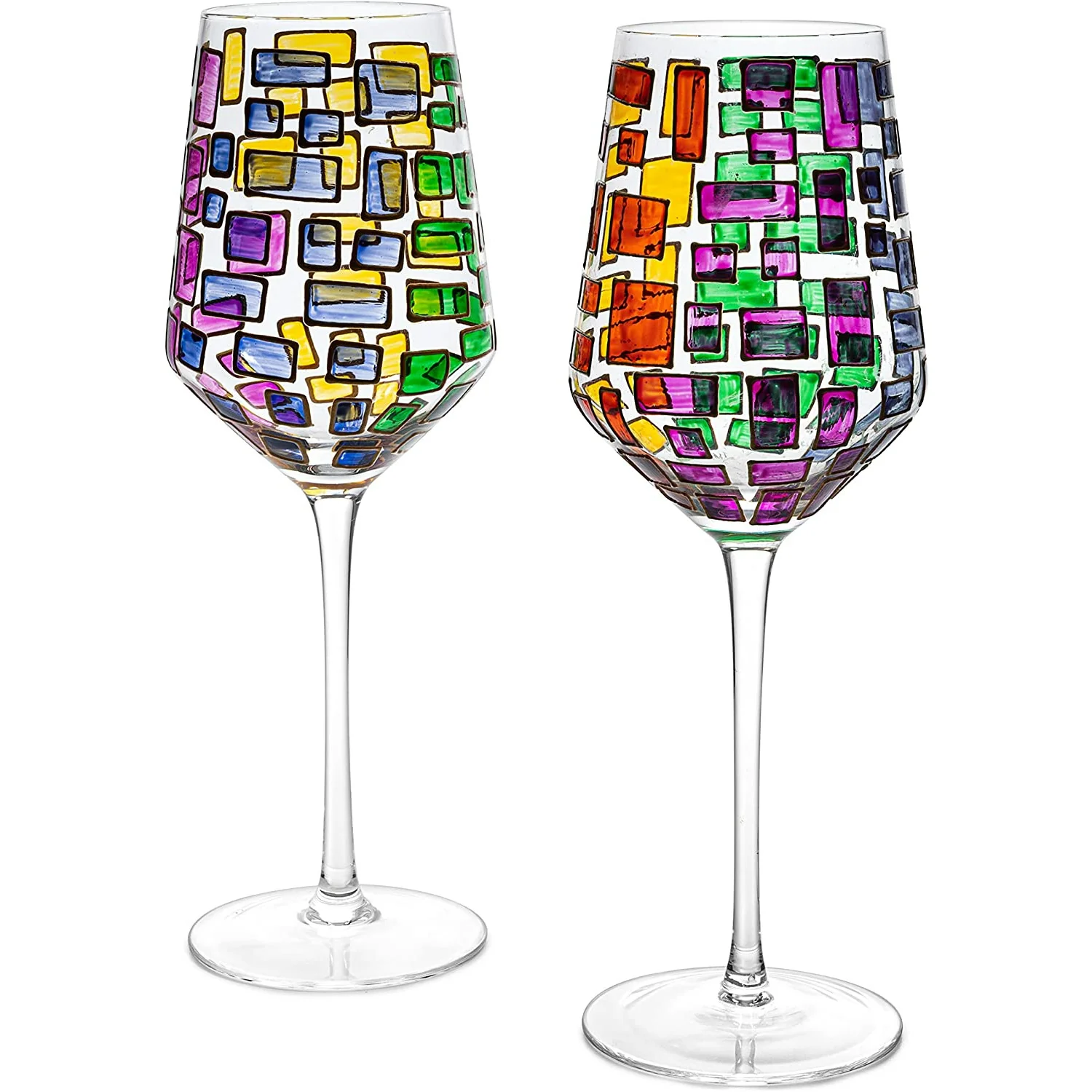 Renaissance Stained Glass Windows, (Stemmed Wine Glasses) - Keen Glass Solutions