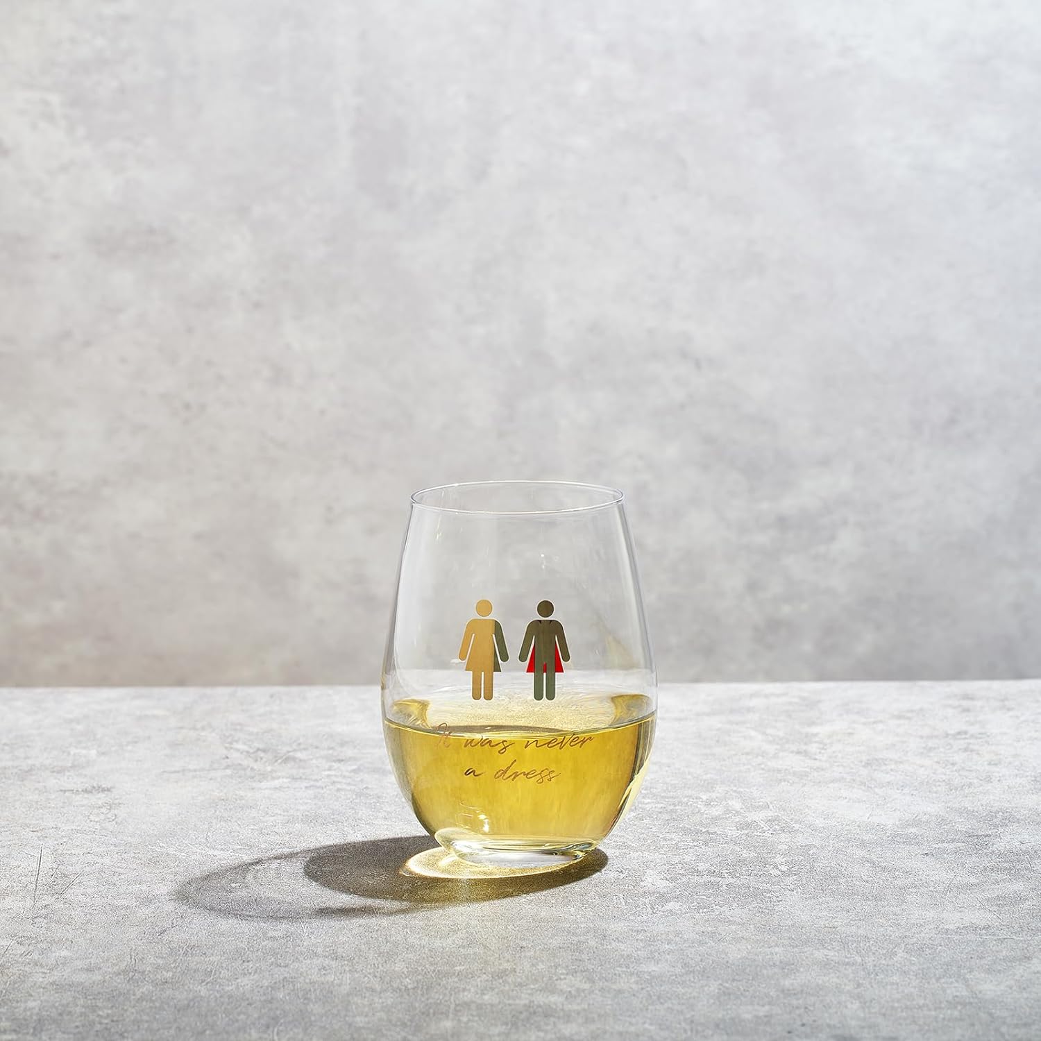 It Was Never a Dress, It Was Always a Cape Wine Glass - Keen Glass Solutions