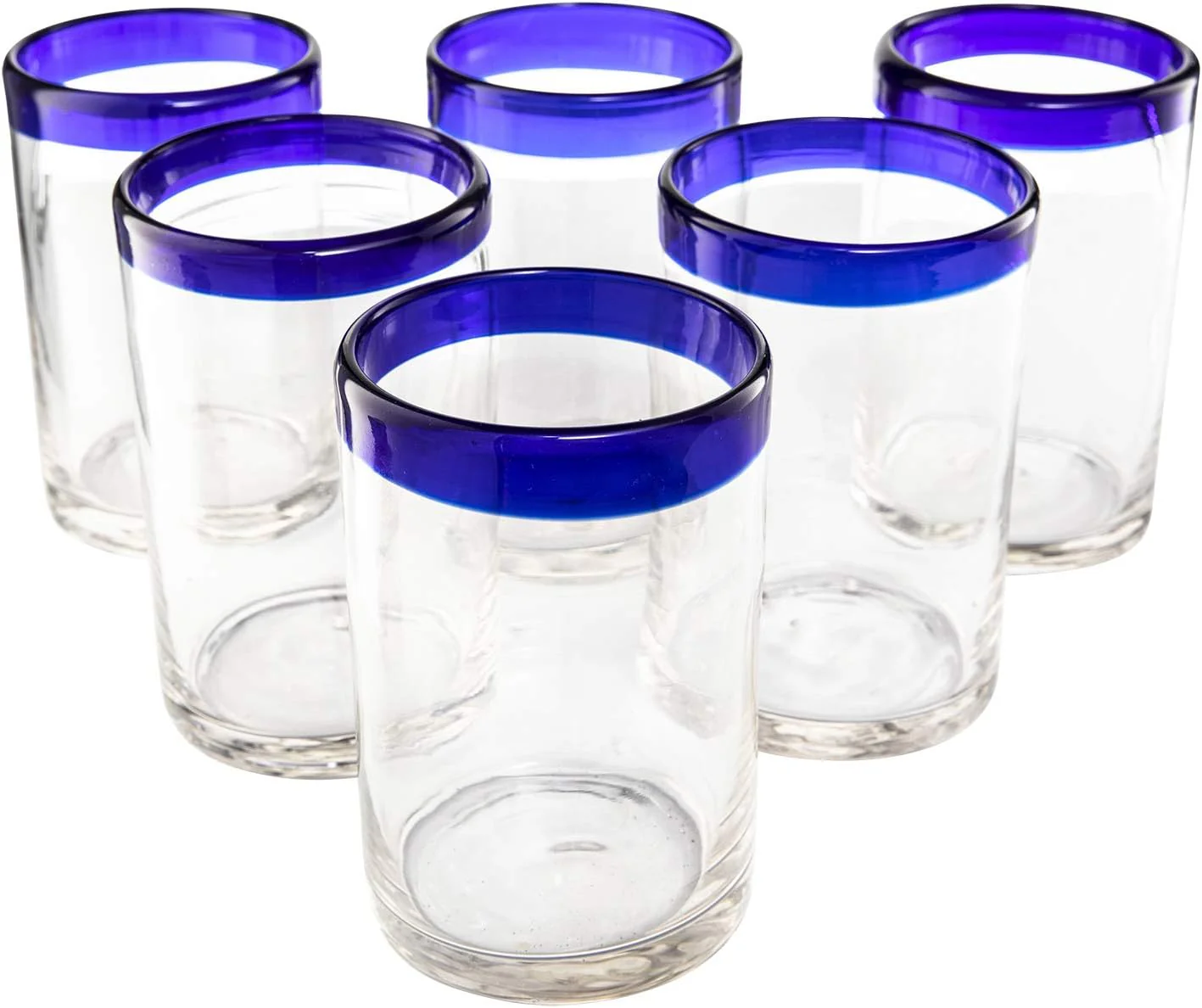 Hand Blown Mexican Drinking Glasses – Set of 6 (Cobalt) - Keen Glass Solutions