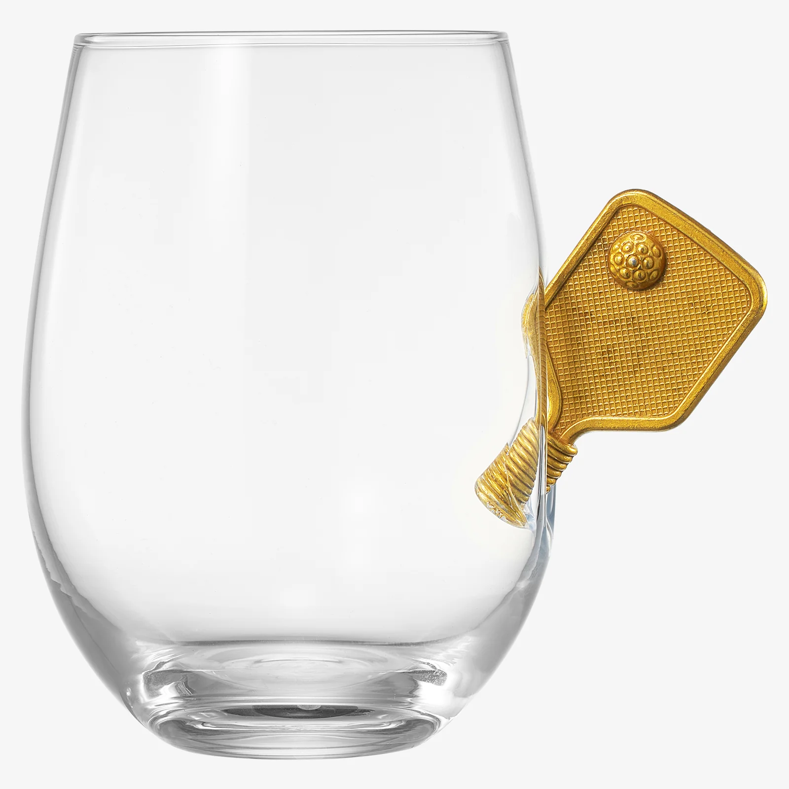 Pickleball Stemless Wine Glasses | Single (17.5 OZ) - Keen Glass Solutions