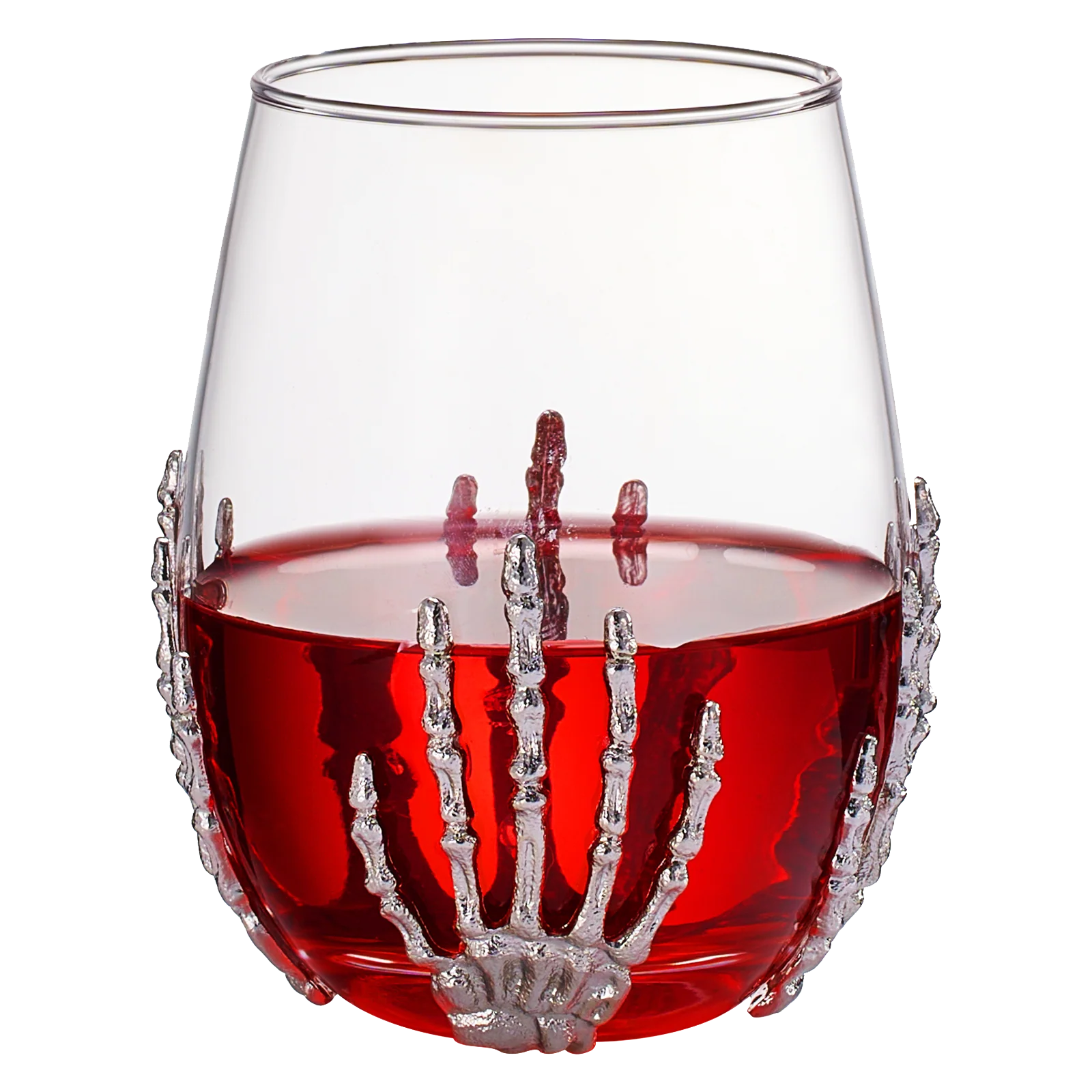 Stemless Skeleton Wine Glass | SINGLE | 17oz - Keen Glass Solutions
