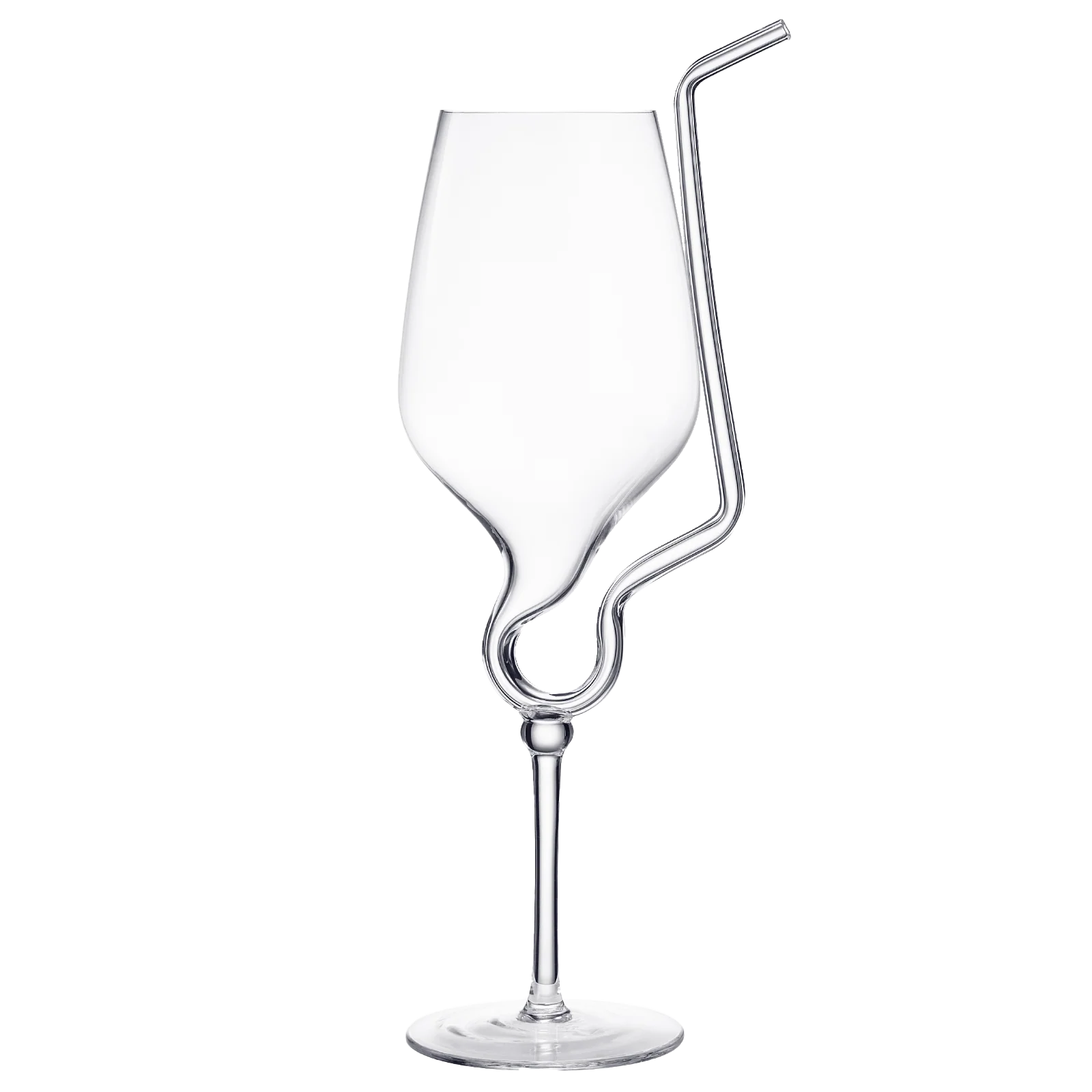 Straw Wine Glass, Spiral Vampire Wine Glass | 16oz - Keen Glass Solutions