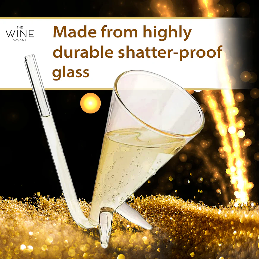 Champagne Shooter - Chug Flutes Guzzler Glasses Unique Gifts - Keen Glass Solutions