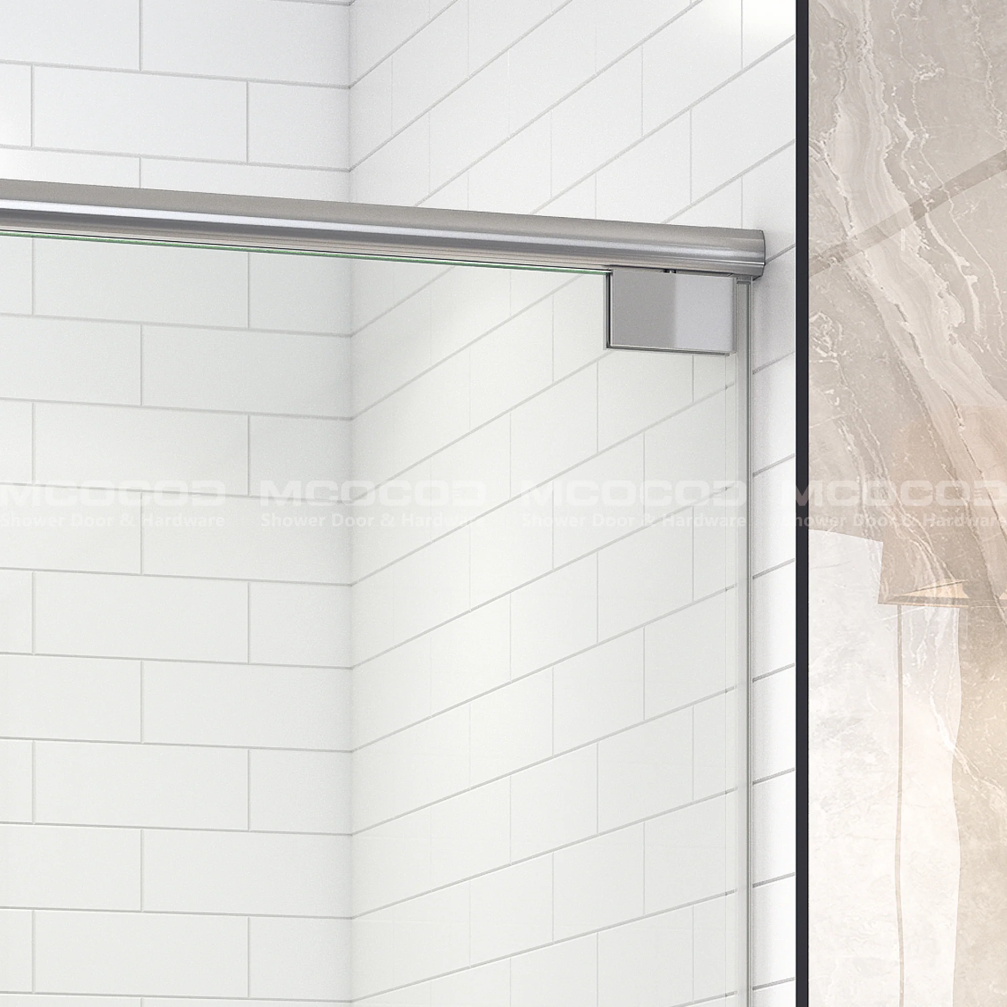 Customize Framed Swing Shower Door - P08L-01 - Keen Glass Solutions