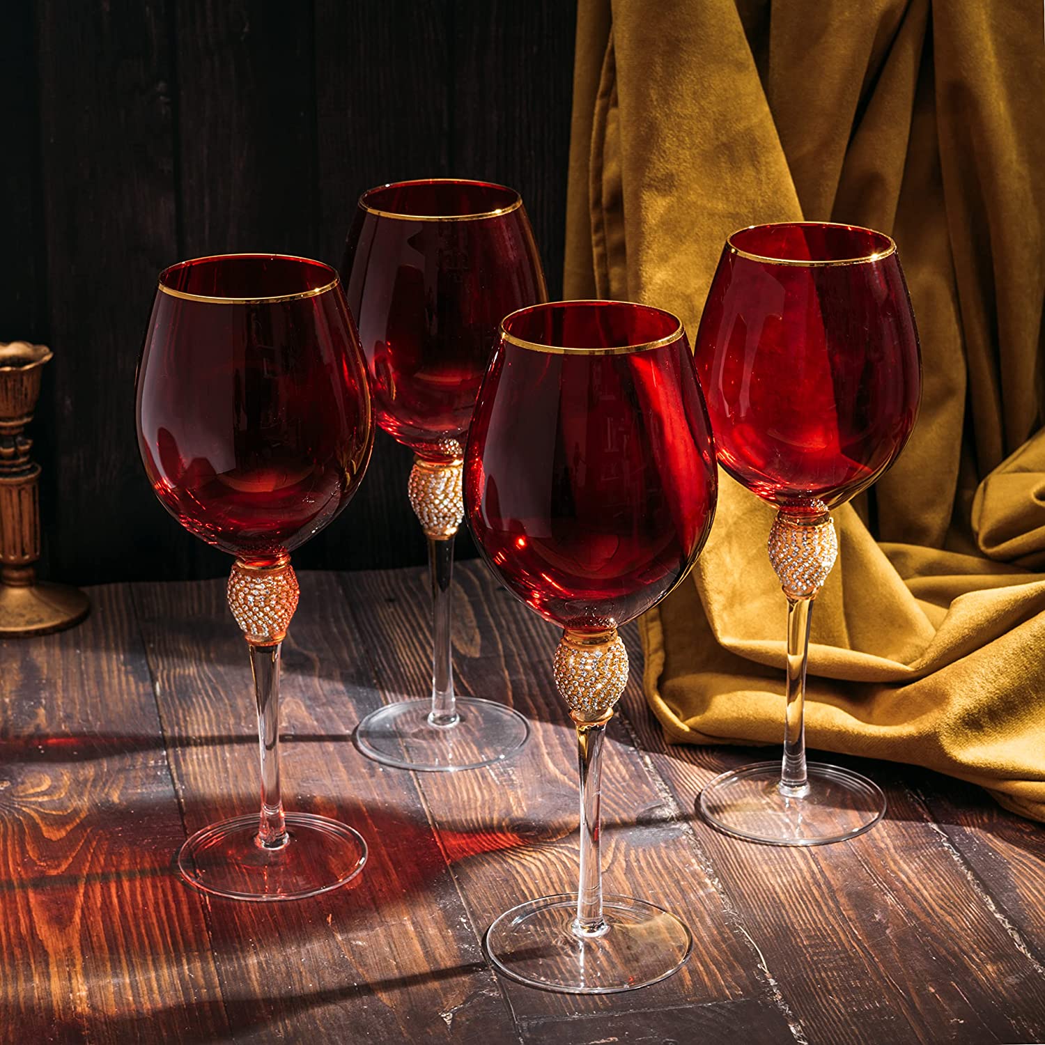 Large Diamond Wine Glasses, 10