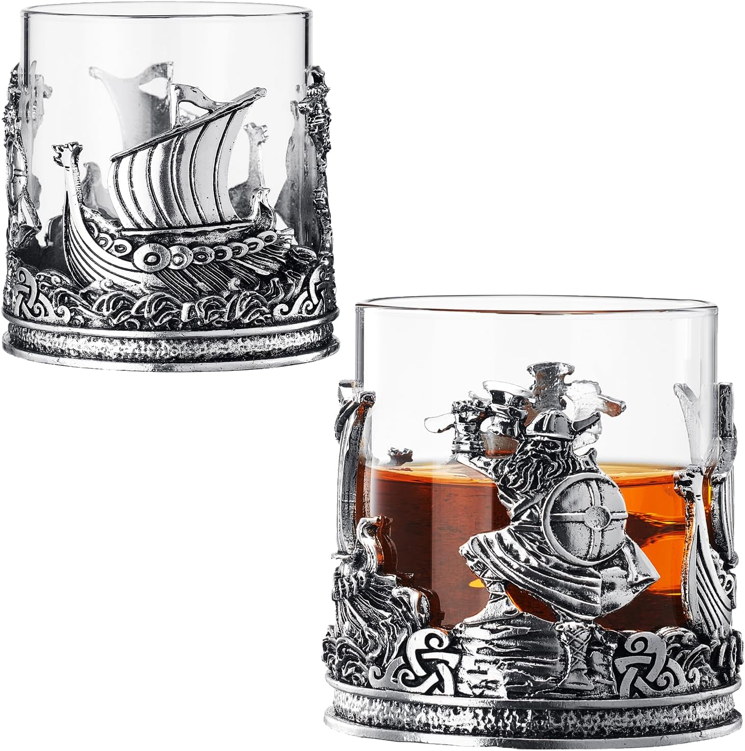 Viking & Mythological Pewter Whiskey - 12oz SINGLE - Keen Glass Solutions