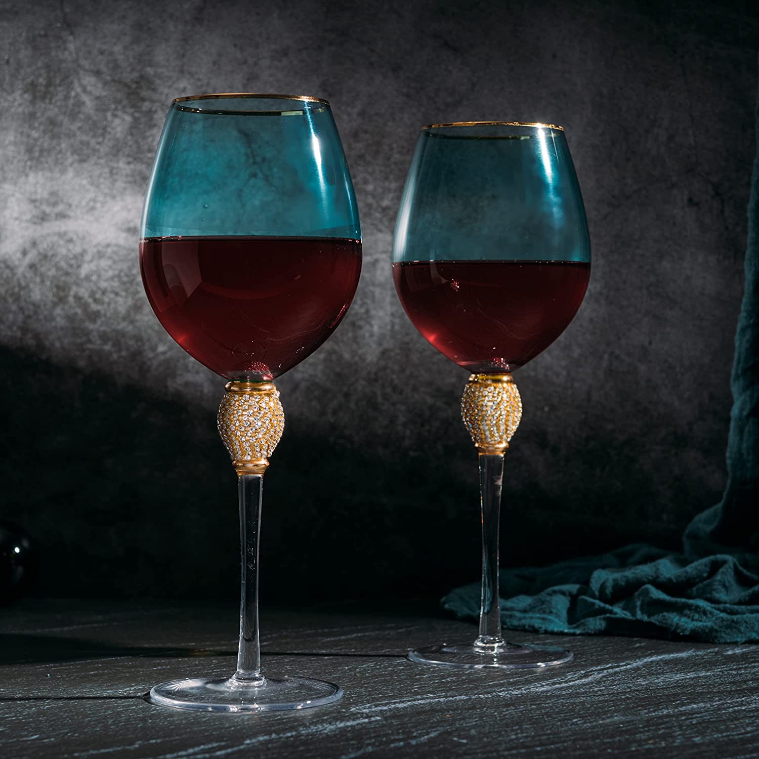 Large Diamond Wine Glasses, 10