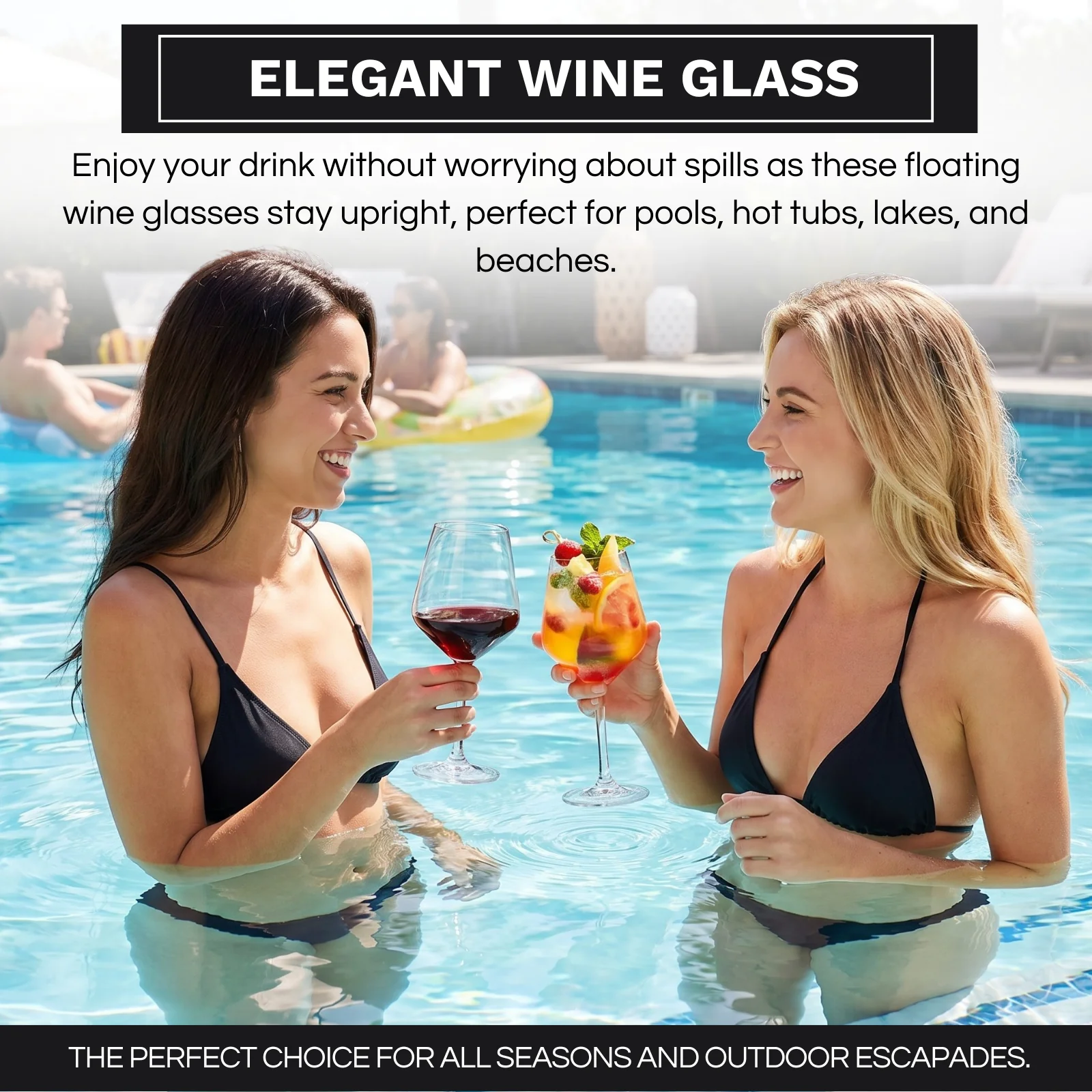Unbreakable Stemmed Wine Glasses, Tritan Acrylic | Set of 2 (18oz) - Keen Glass Solutions