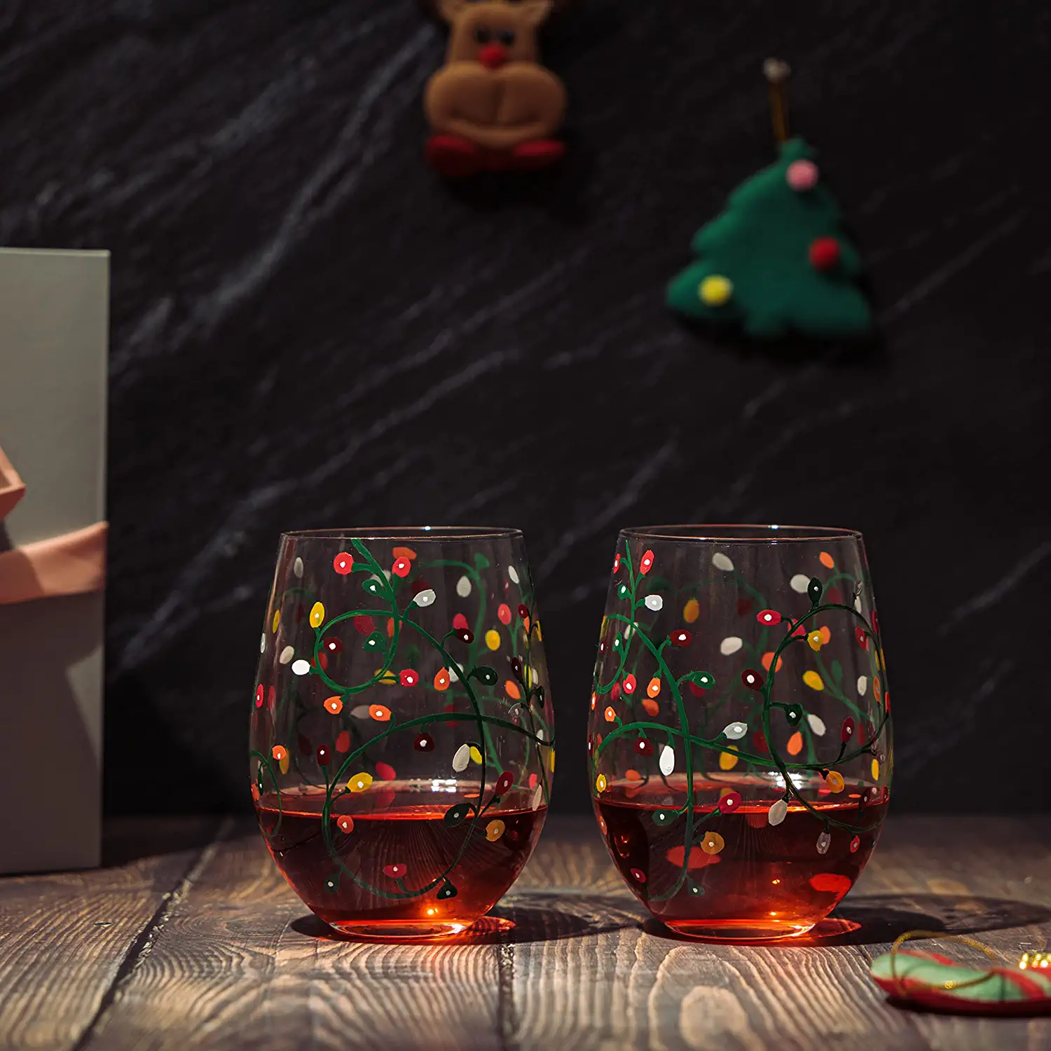 Themed Lights Stemless Wine & Water Glasses - Keen Glass Solutions