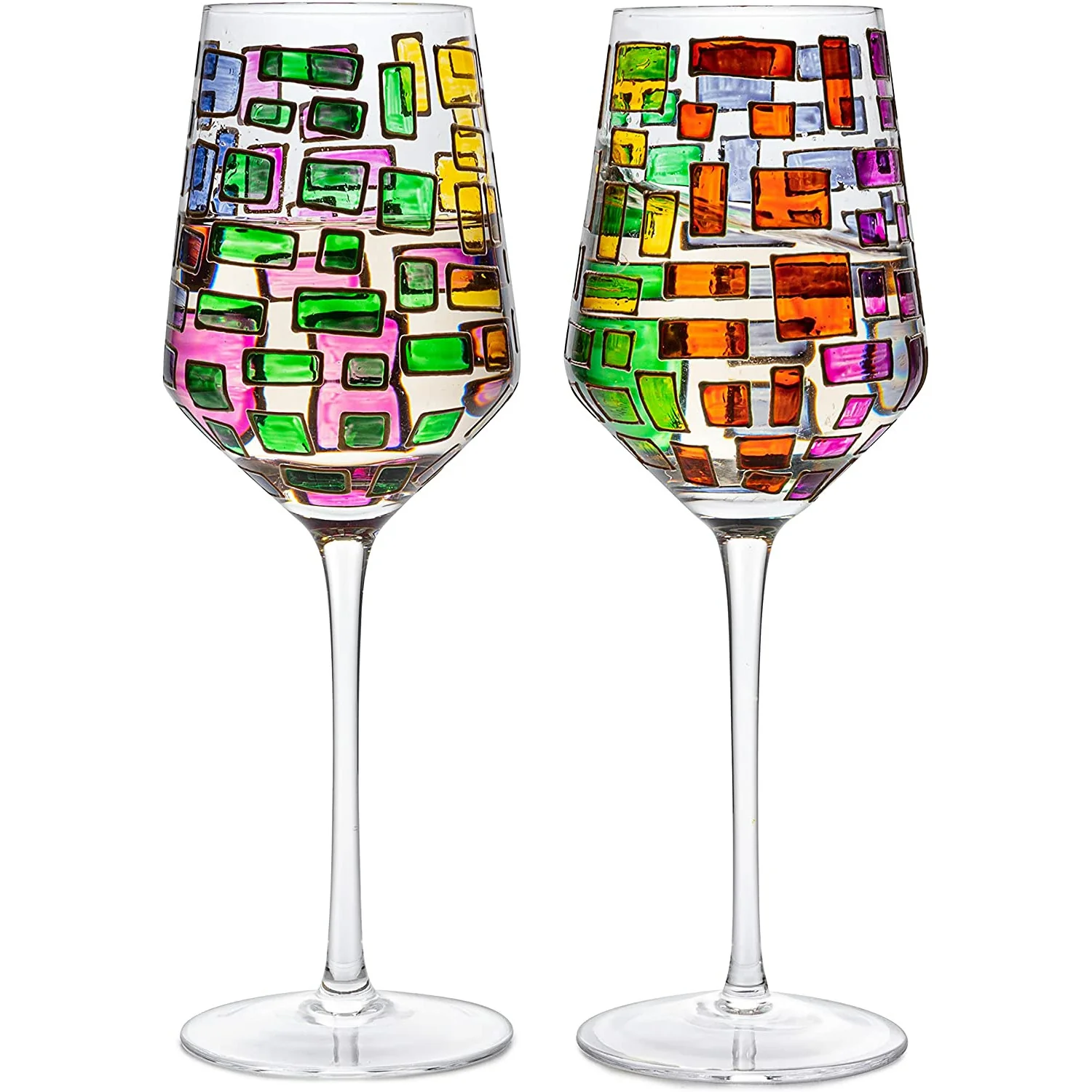 Renaissance Stained Glass Windows, (Stemmed Wine Glasses) - Keen Glass Solutions