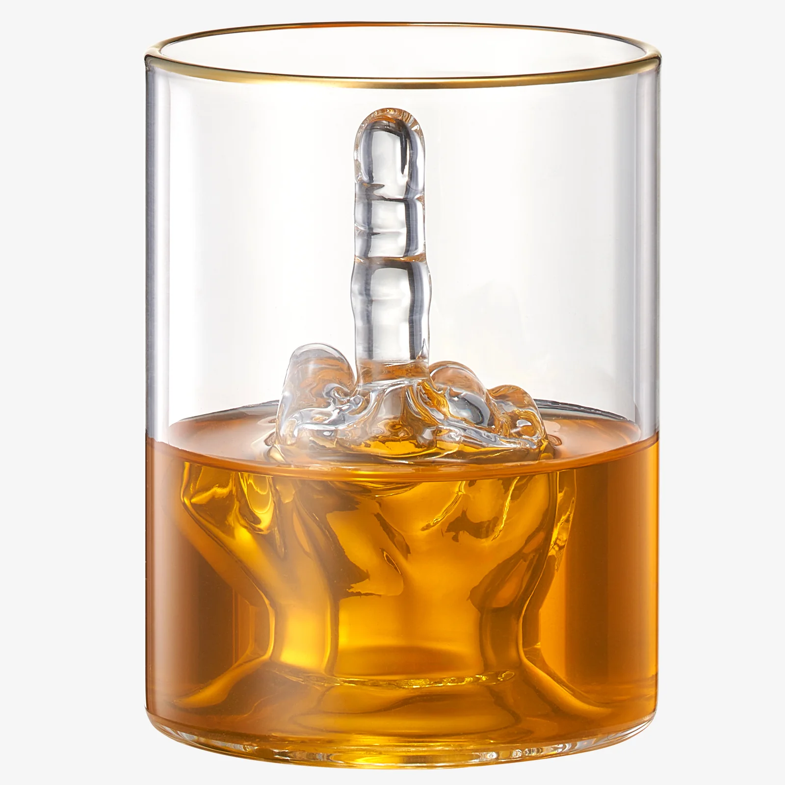 Middle Finger Gifts Whiskey Glass | SINGLE | (12.5 OZ) - Keen Glass Solutions