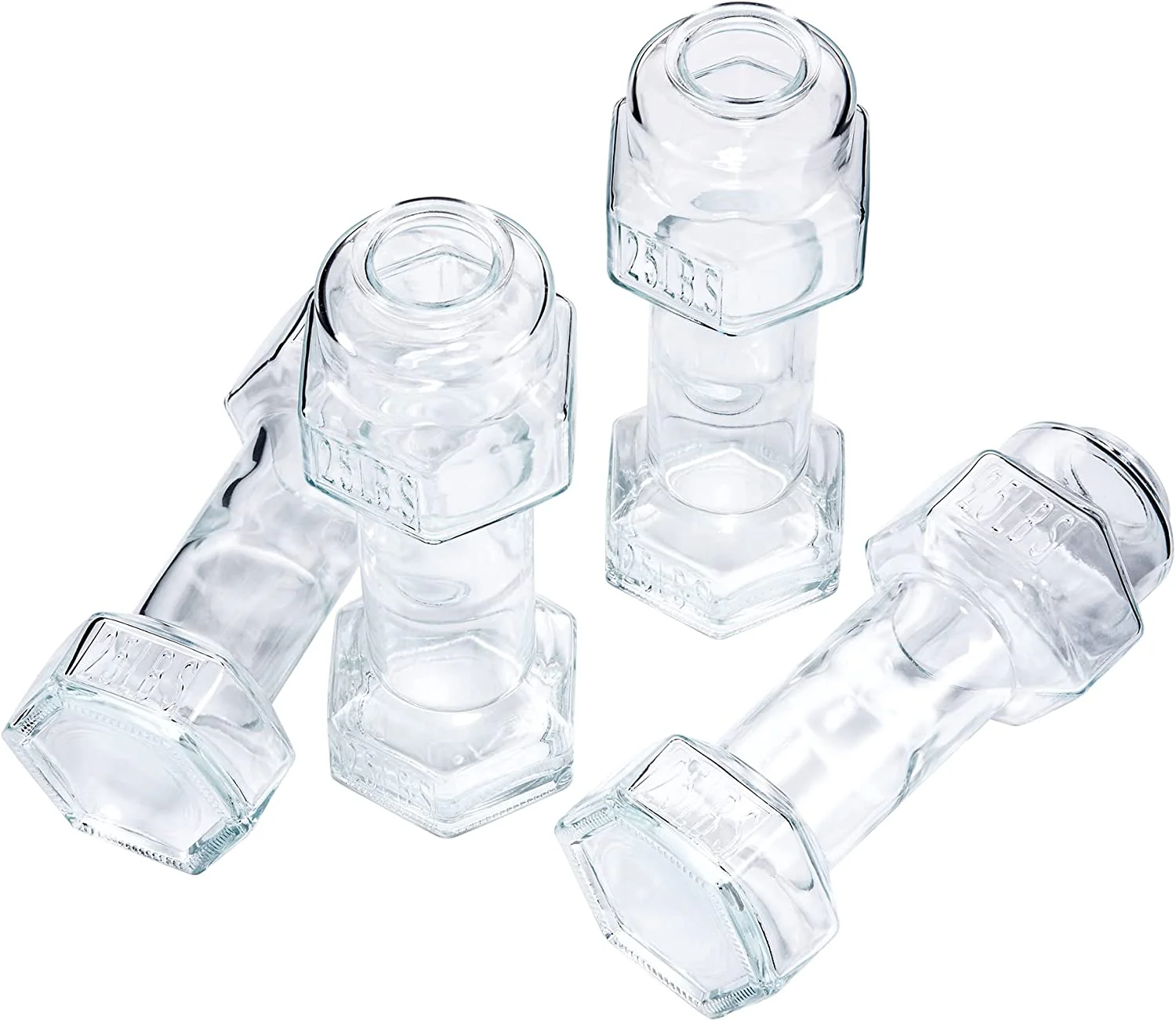 Dumbbell Whiskey & Cocktail Glasses Set of 4 (26 OZ) - Keen Glass Solutions